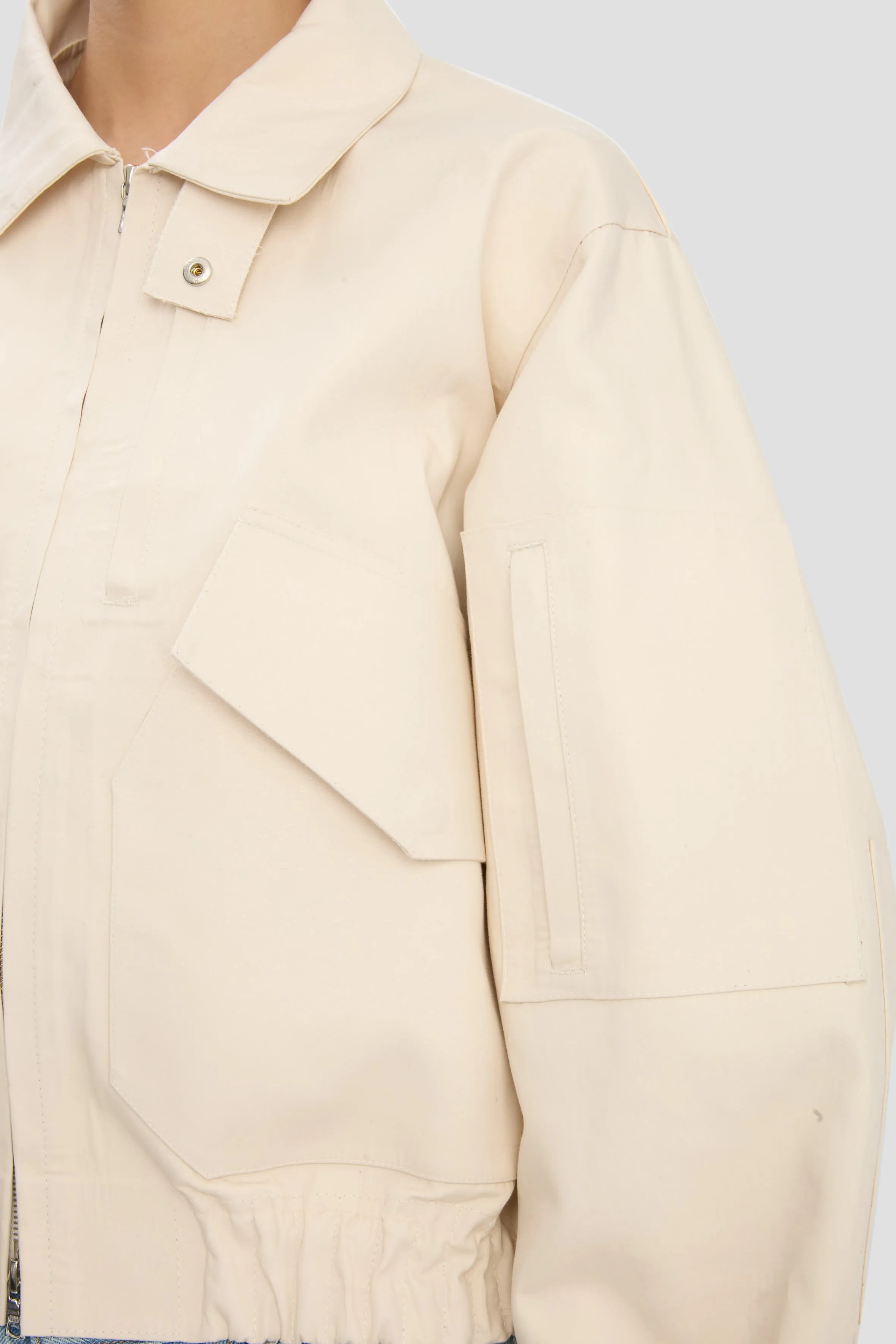 Victoria Beckham X Mackintosh Bomber Jacket In Putty sold by Victoria Beckham product image thumbnail 3