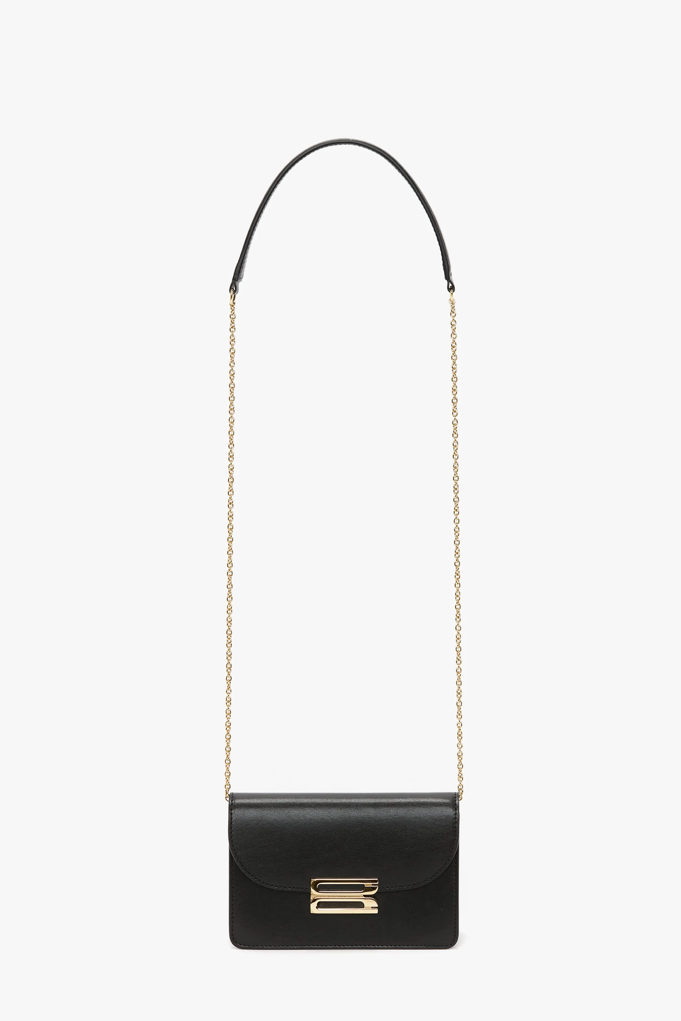 Dorian Bag Mini With Chain In Black Leather sold by Victoria Beckham