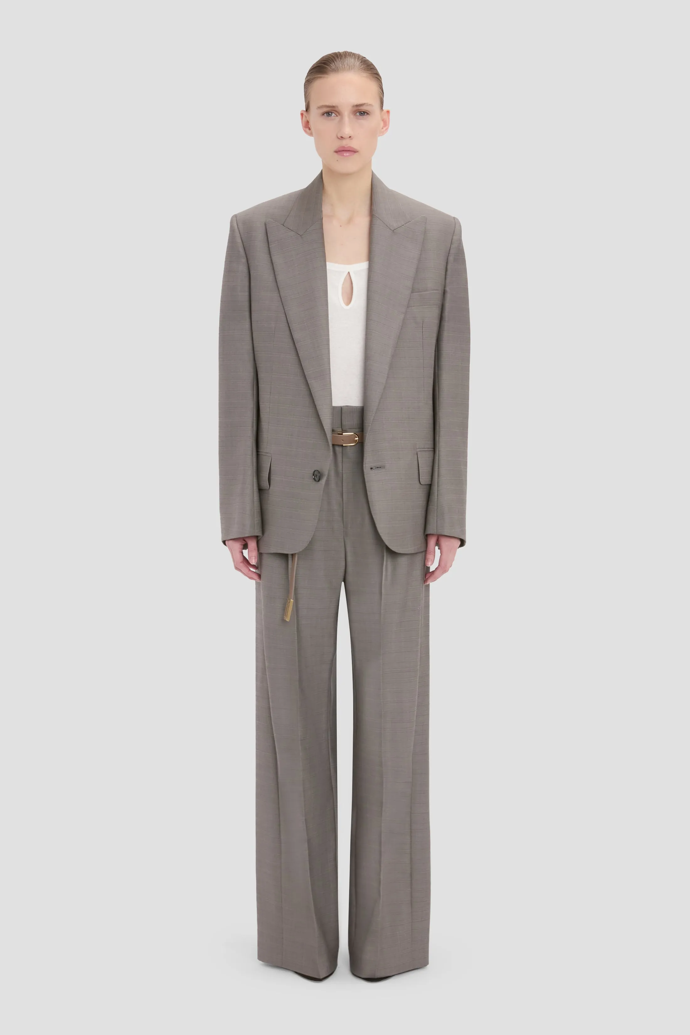 Sculptural Sleeve Jacket In Nickel sold by Victoria Beckham
