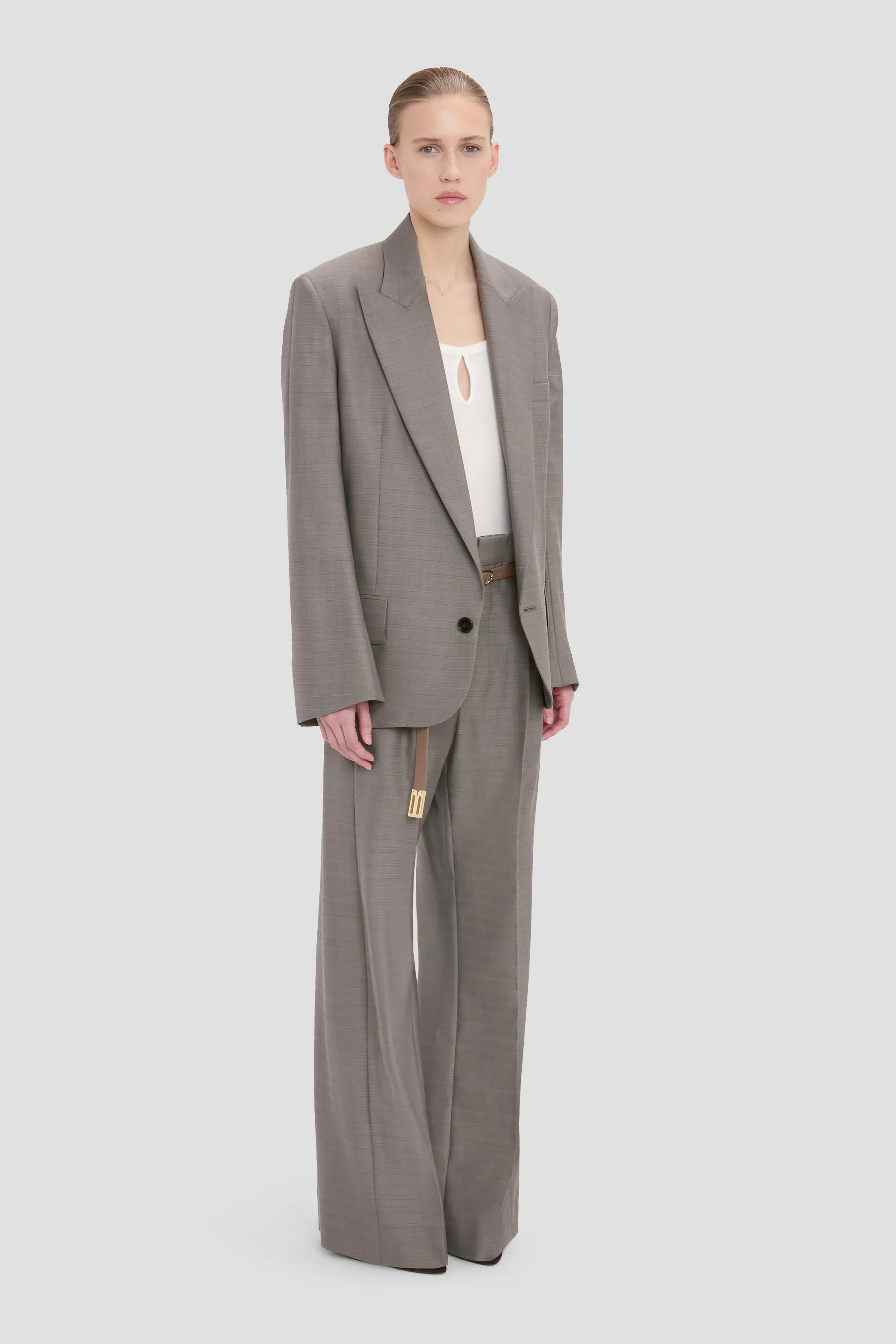 Sculptural Sleeve Jacket In Nickel sold by Victoria Beckham product image thumbnail 2
