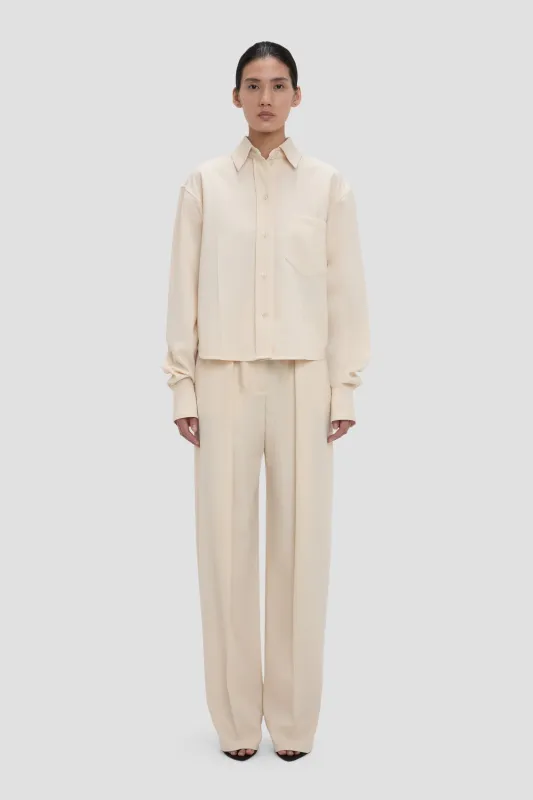 Ellys Shirt In Alabaster made by Victoria Beckham