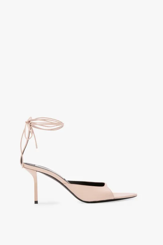Eliza Stiletto Sandal 75 In Pale Rose Leather sold by Victoria Beckham