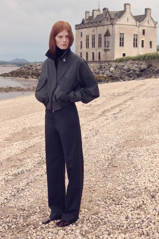 Victoria Beckham X Mackintosh Bomber Jacket In Charcoal made by Victoria Beckham