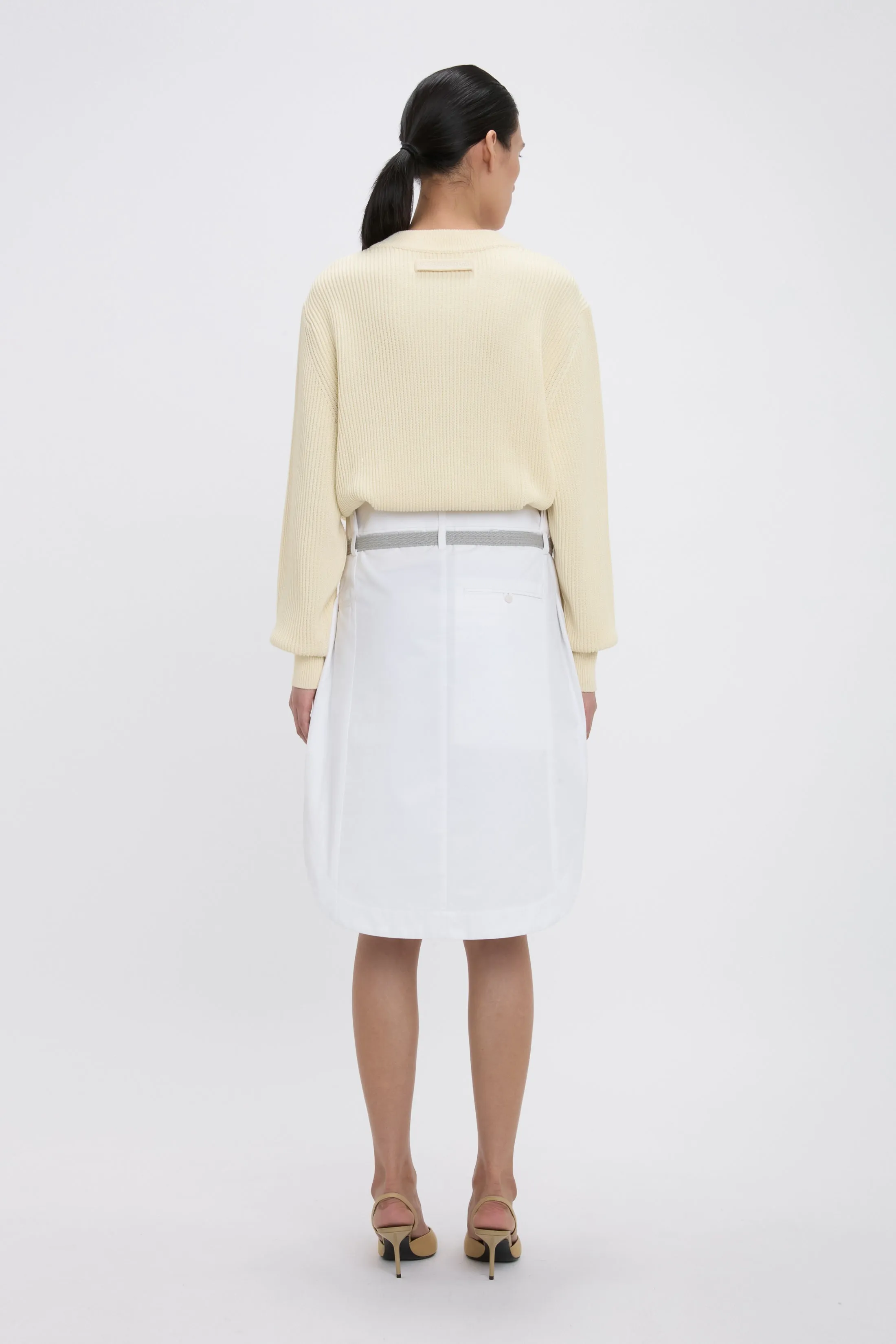 Cargo Skirt In Optic White sold by Victoria Beckham product image thumbnail 3