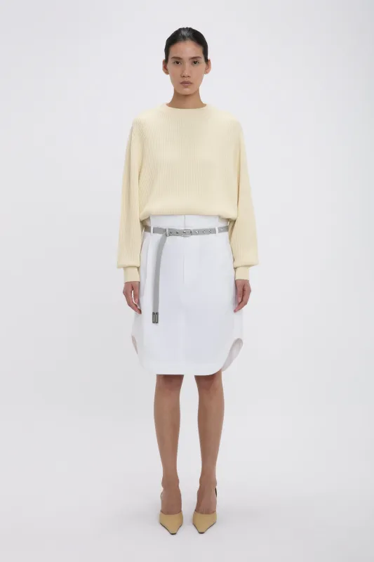 Cargo Skirt In Optic White made by Victoria Beckham