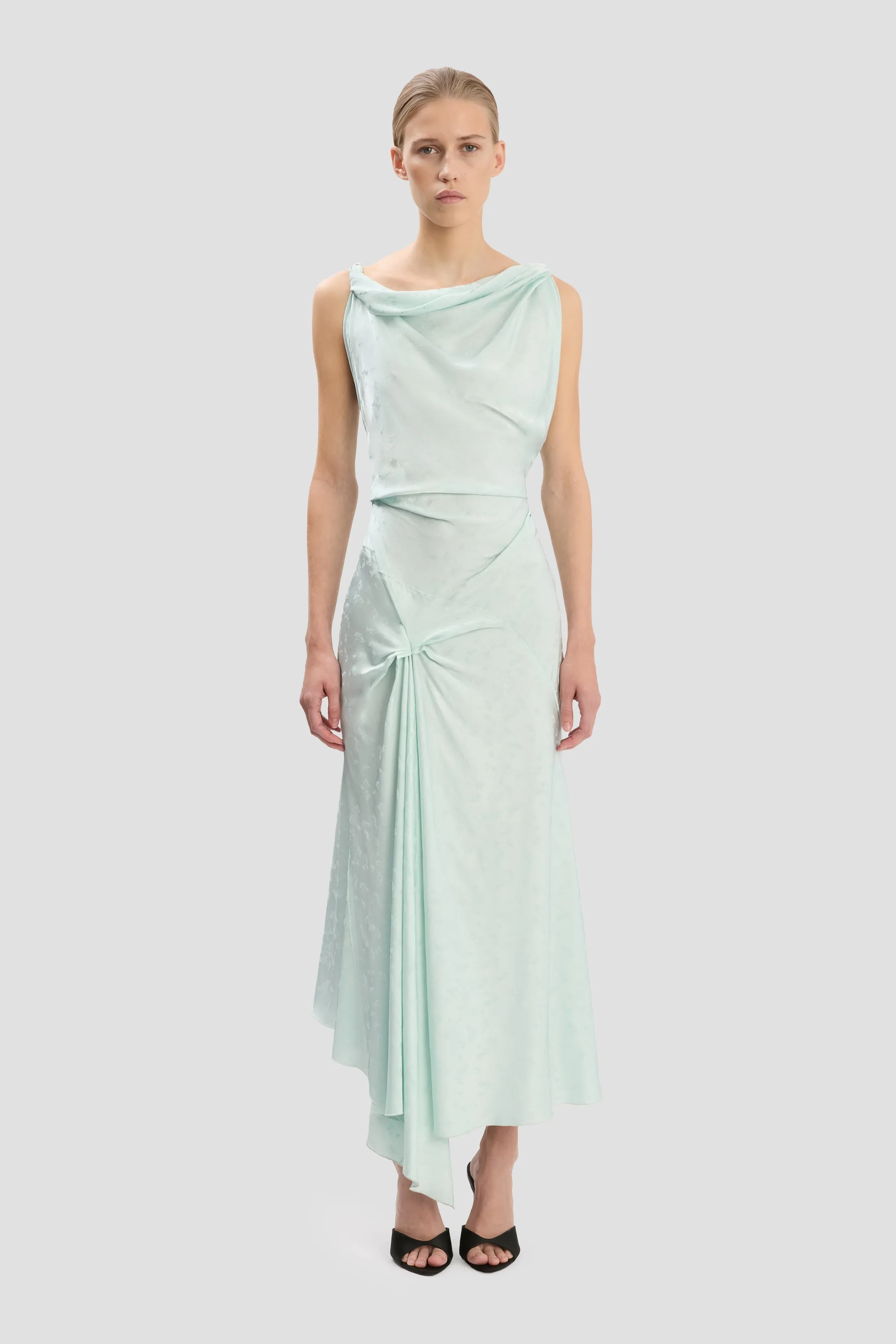 Posy Midi Dress In Aquamarine sold by Victoria Beckham