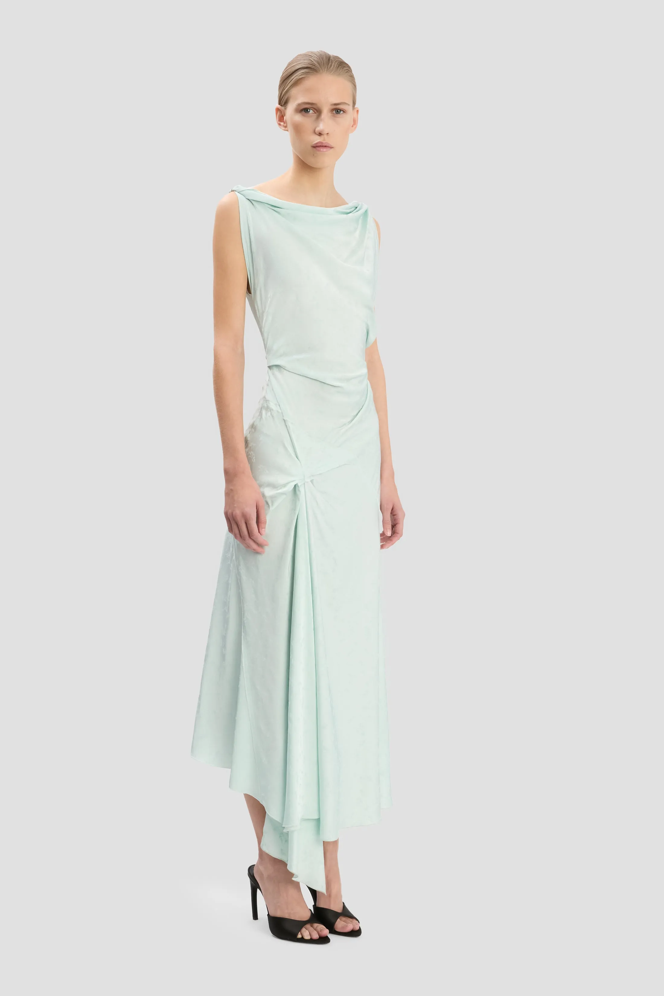 Posy Midi Dress In Aquamarine sold by Victoria Beckham product image thumbnail 2