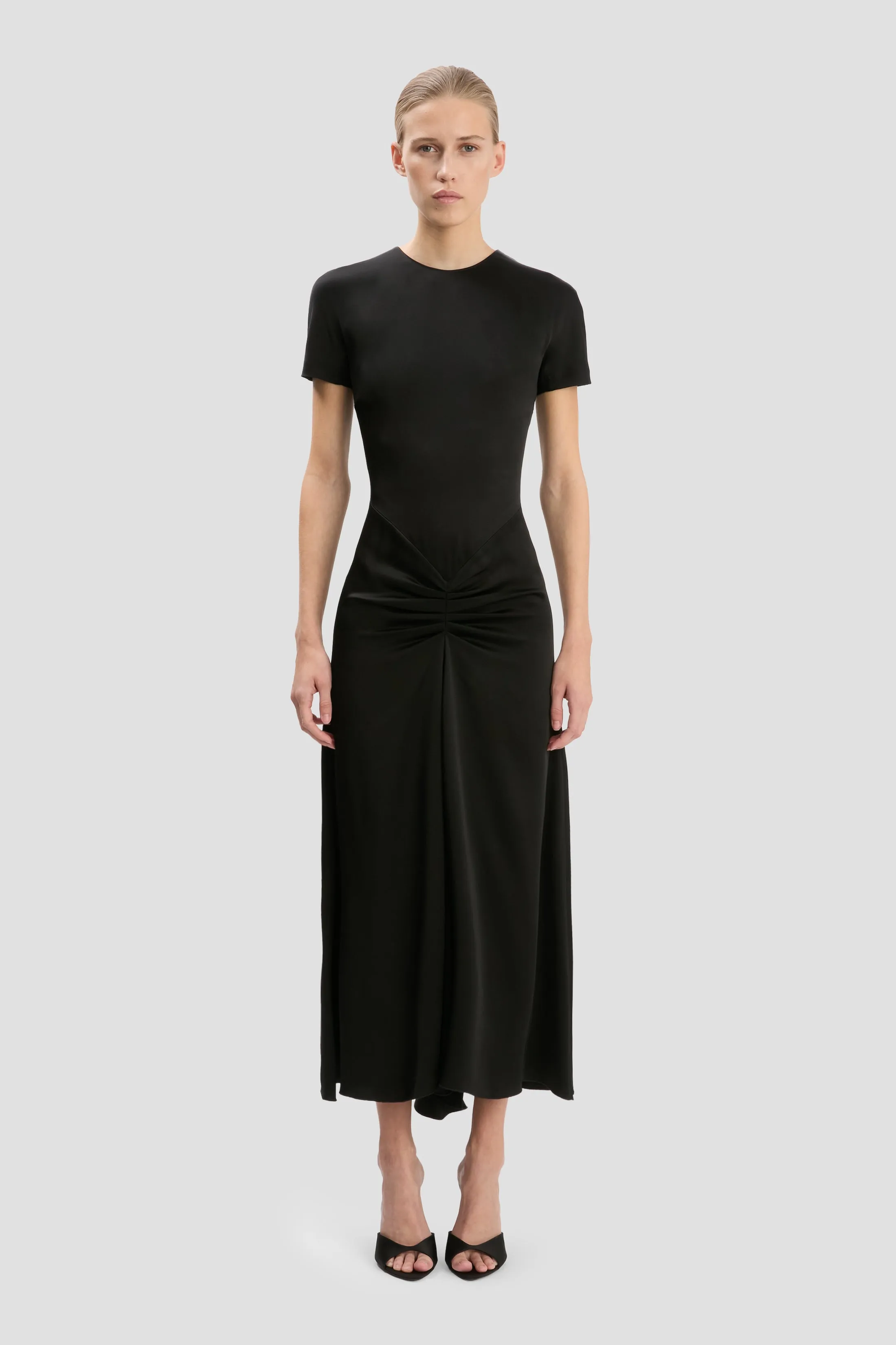Blaire Midi Dress In Black sold by Victoria Beckham
