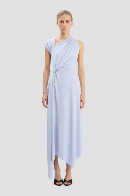 Cap Sleeve Midi Dress In Cloud Blue made by Victoria Beckham