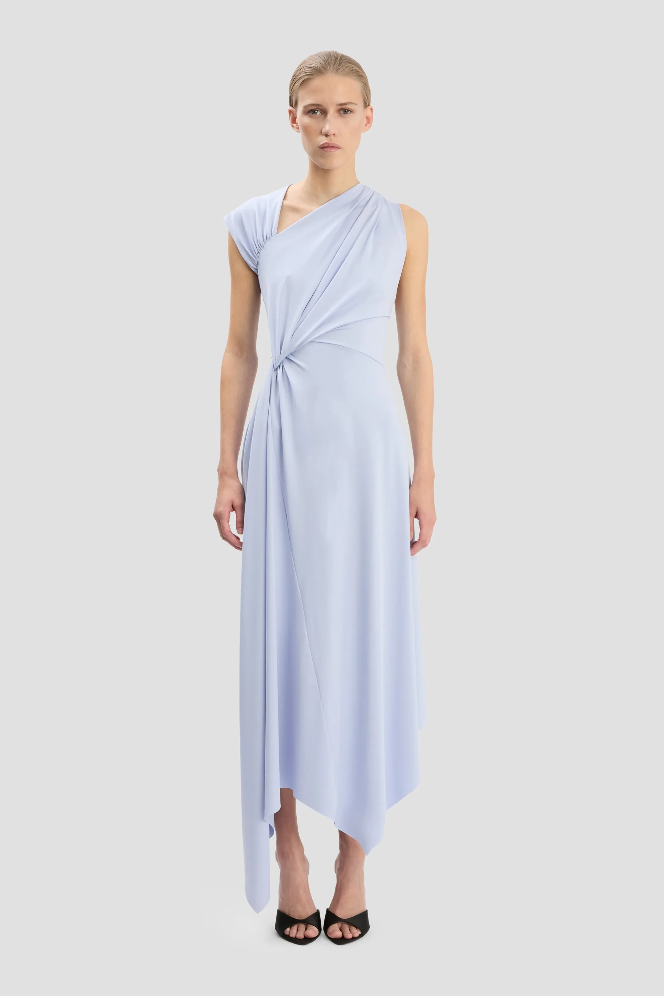 Cap Sleeve Midi Dress In Cloud Blue sold by Victoria Beckham