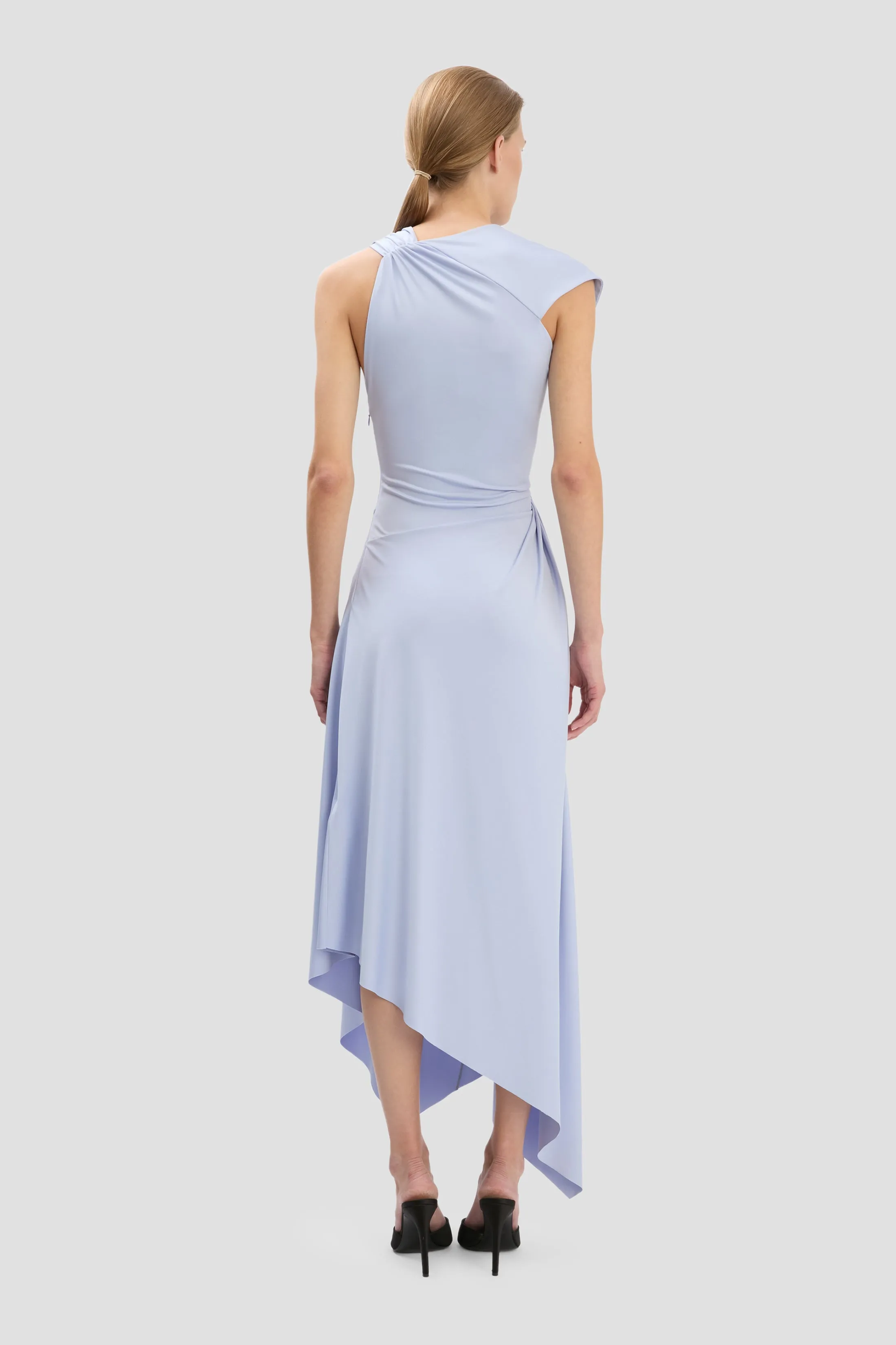 Cap Sleeve Midi Dress In Cloud Blue sold by Victoria Beckham product image thumbnail 4
