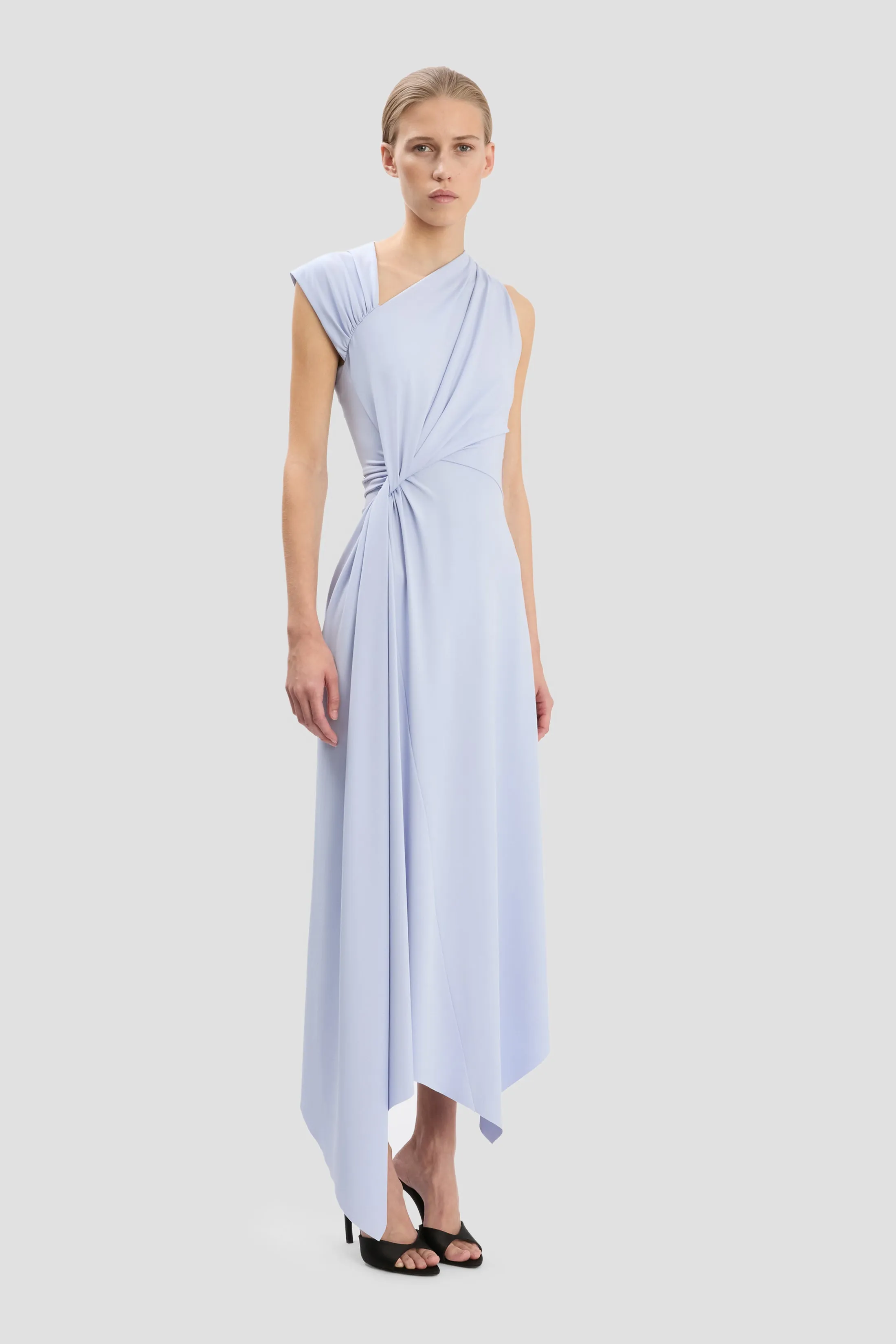 Cap Sleeve Midi Dress In Cloud Blue sold by Victoria Beckham product image thumbnail 2
