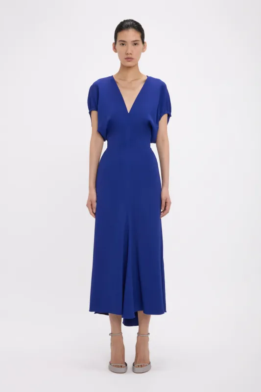 Edith Midi Dress In Bright Indigo made by Victoria Beckham