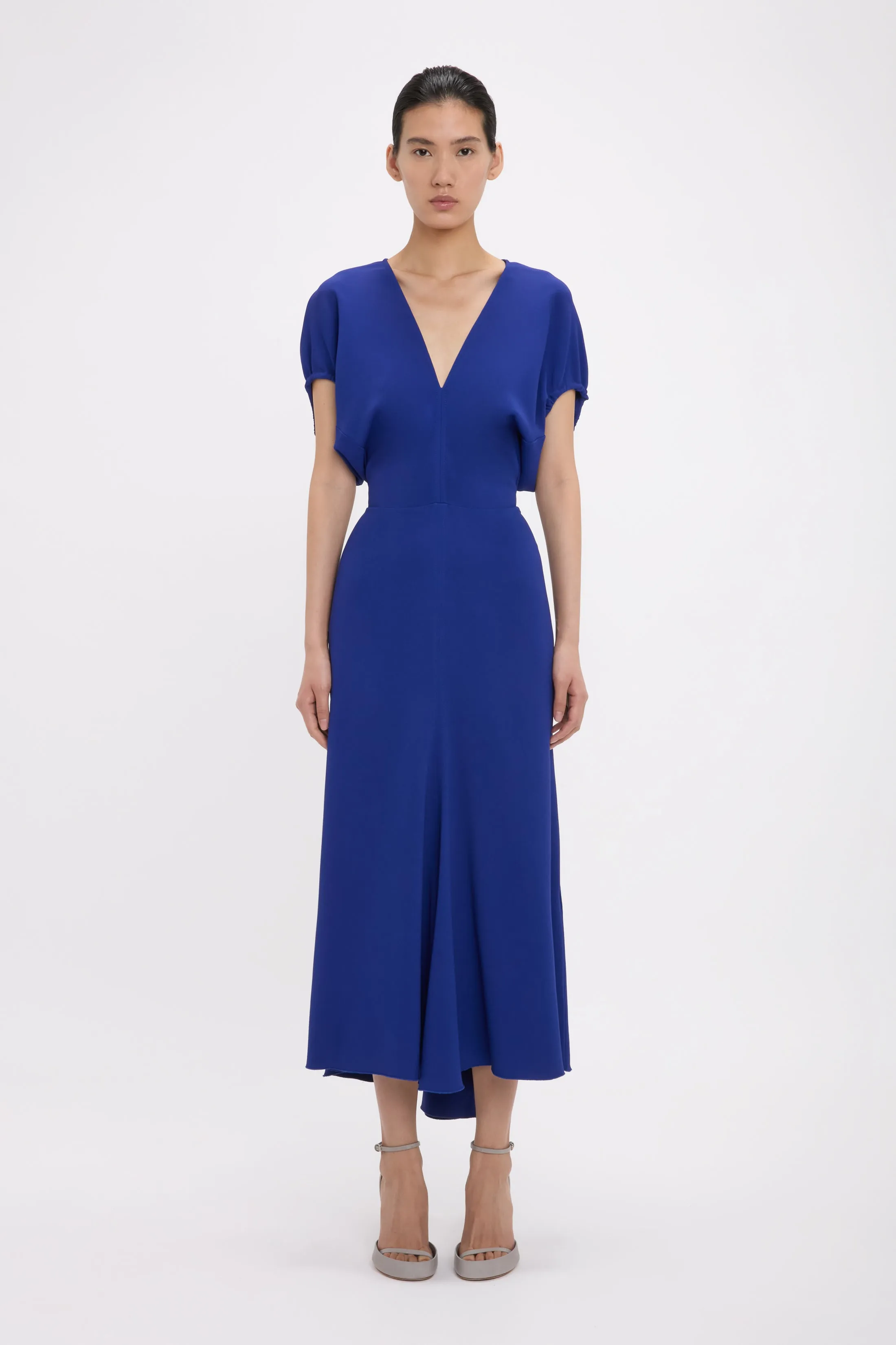 Edith Midi Dress In Bright Indigo sold by Victoria Beckham