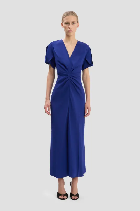 Eve Midi Dress In Bright Indigo made by Victoria Beckham