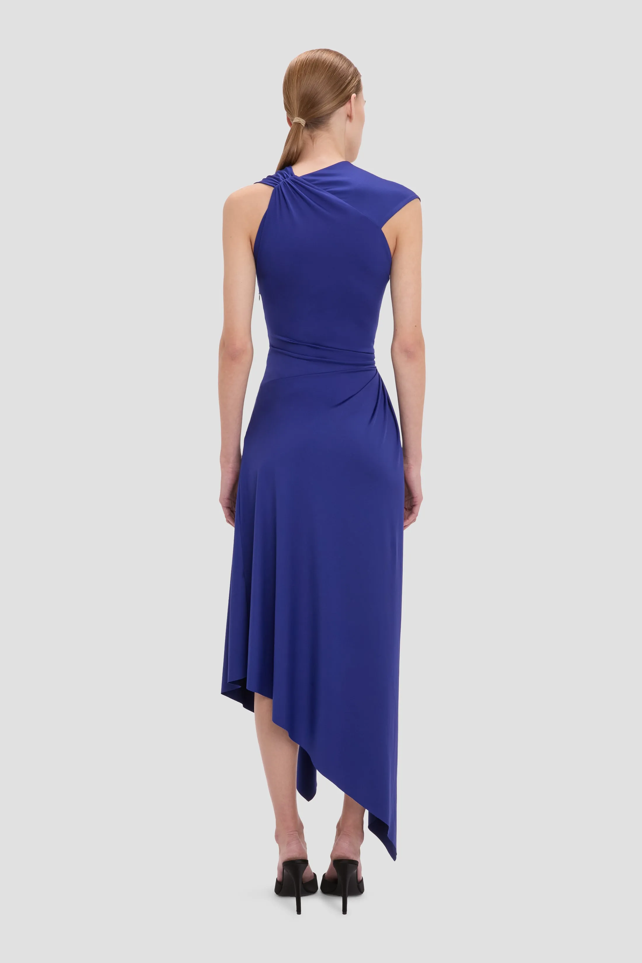 Cap Sleeve Midi Dress In Bright Indigo sold by Victoria Beckham product image thumbnail 4