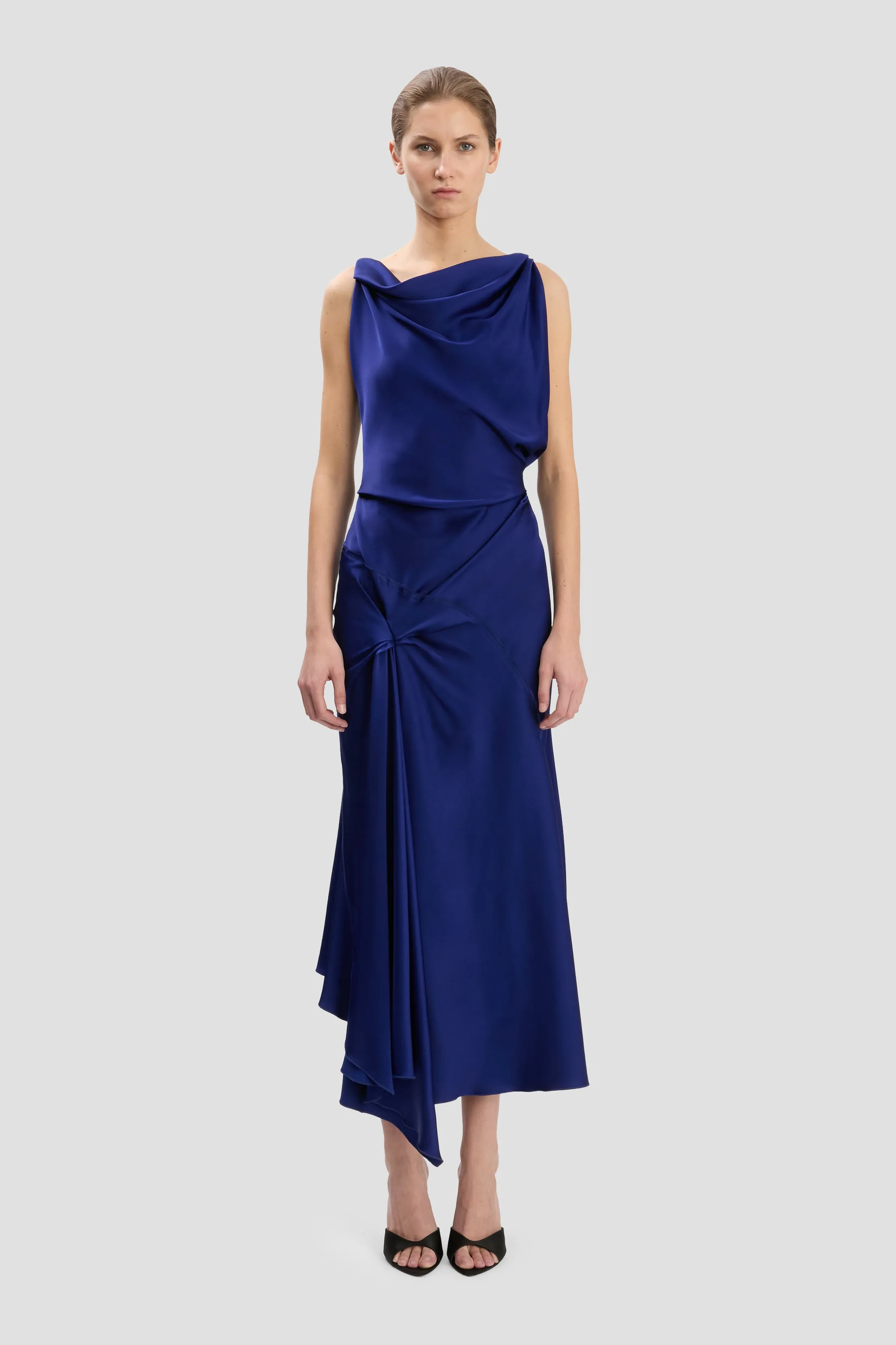 Posy Midi Dress In Bright Indigo sold by Victoria Beckham