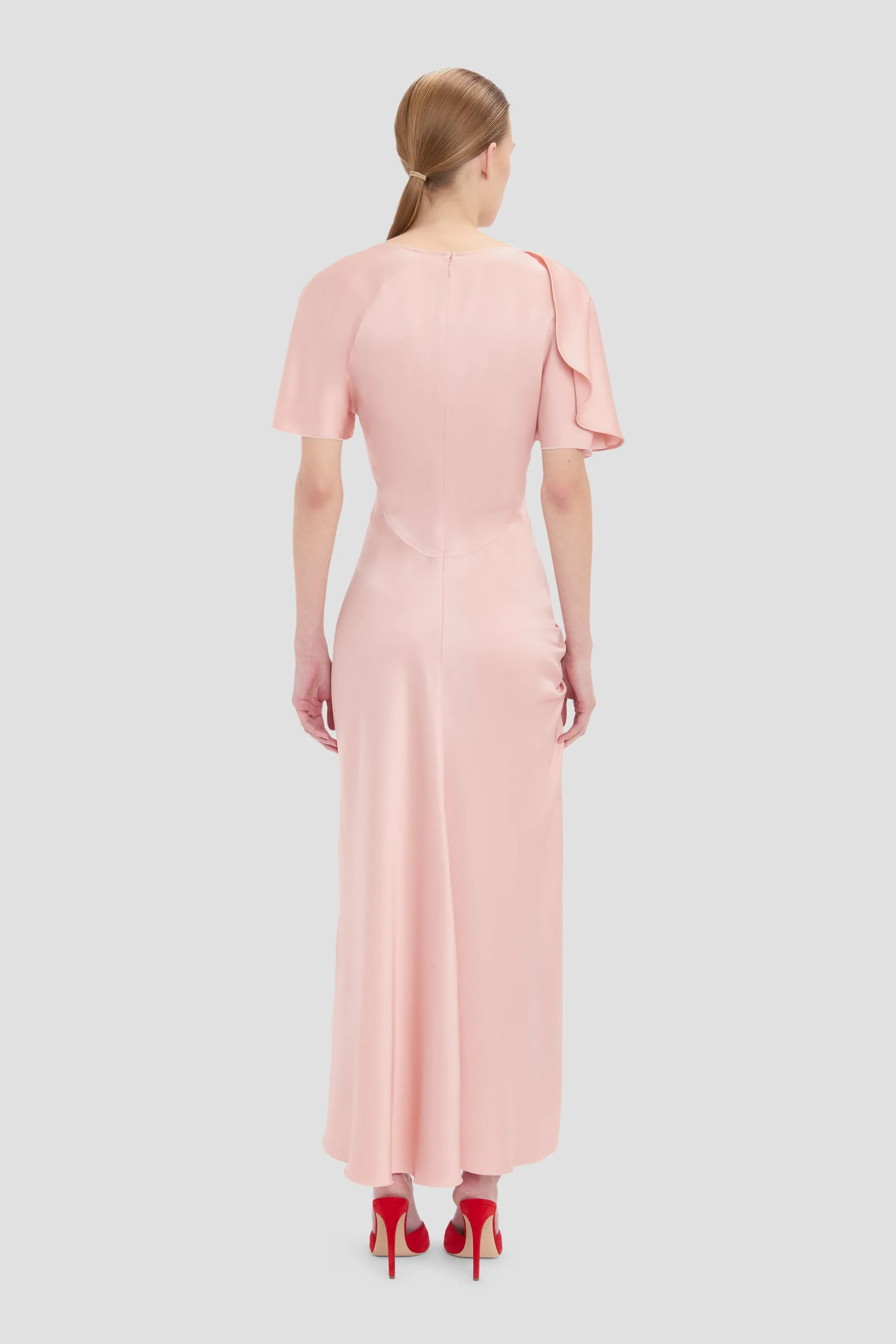 Cap Sleeve Dress In Dusty Pink sold by Victoria Beckham product image thumbnail 4