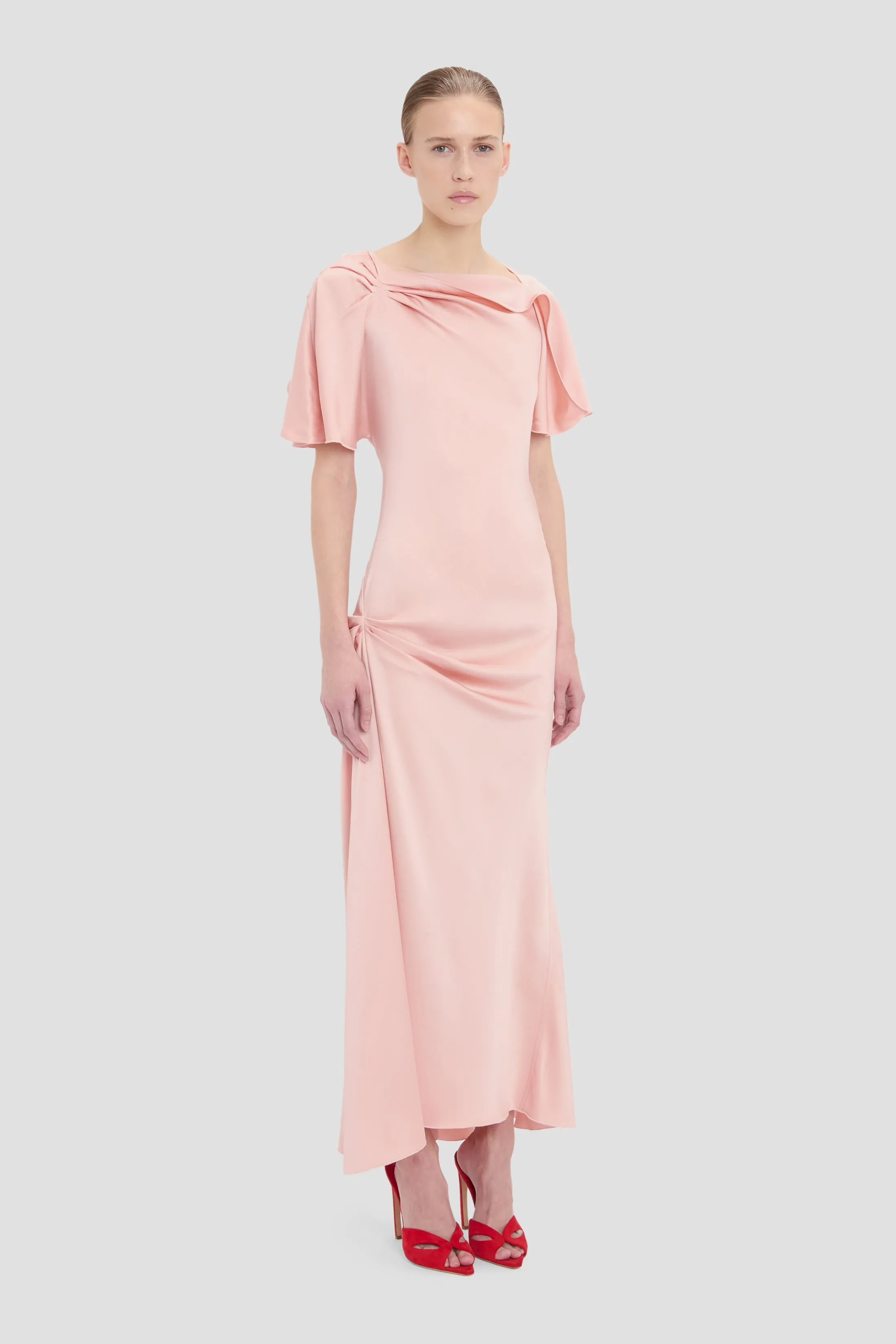 Cap Sleeve Dress In Dusty Pink sold by Victoria Beckham product image thumbnail 2