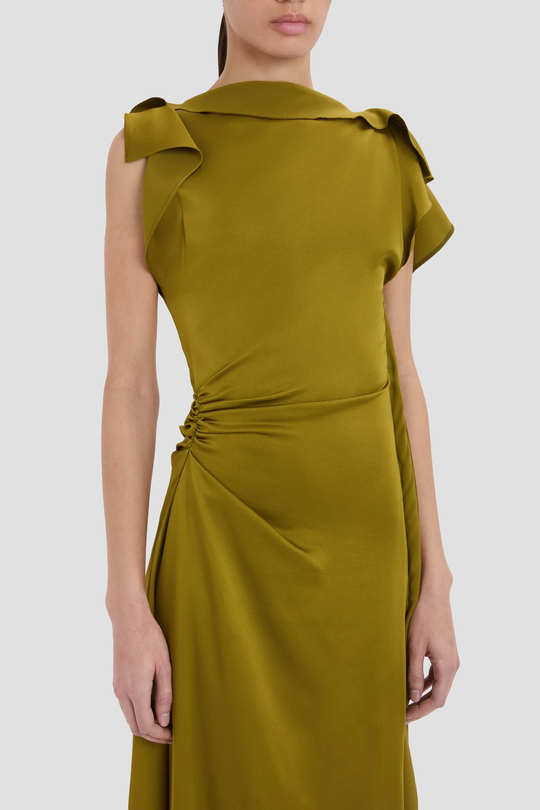 Drape Midi Dress In Moss sold by Victoria Beckham