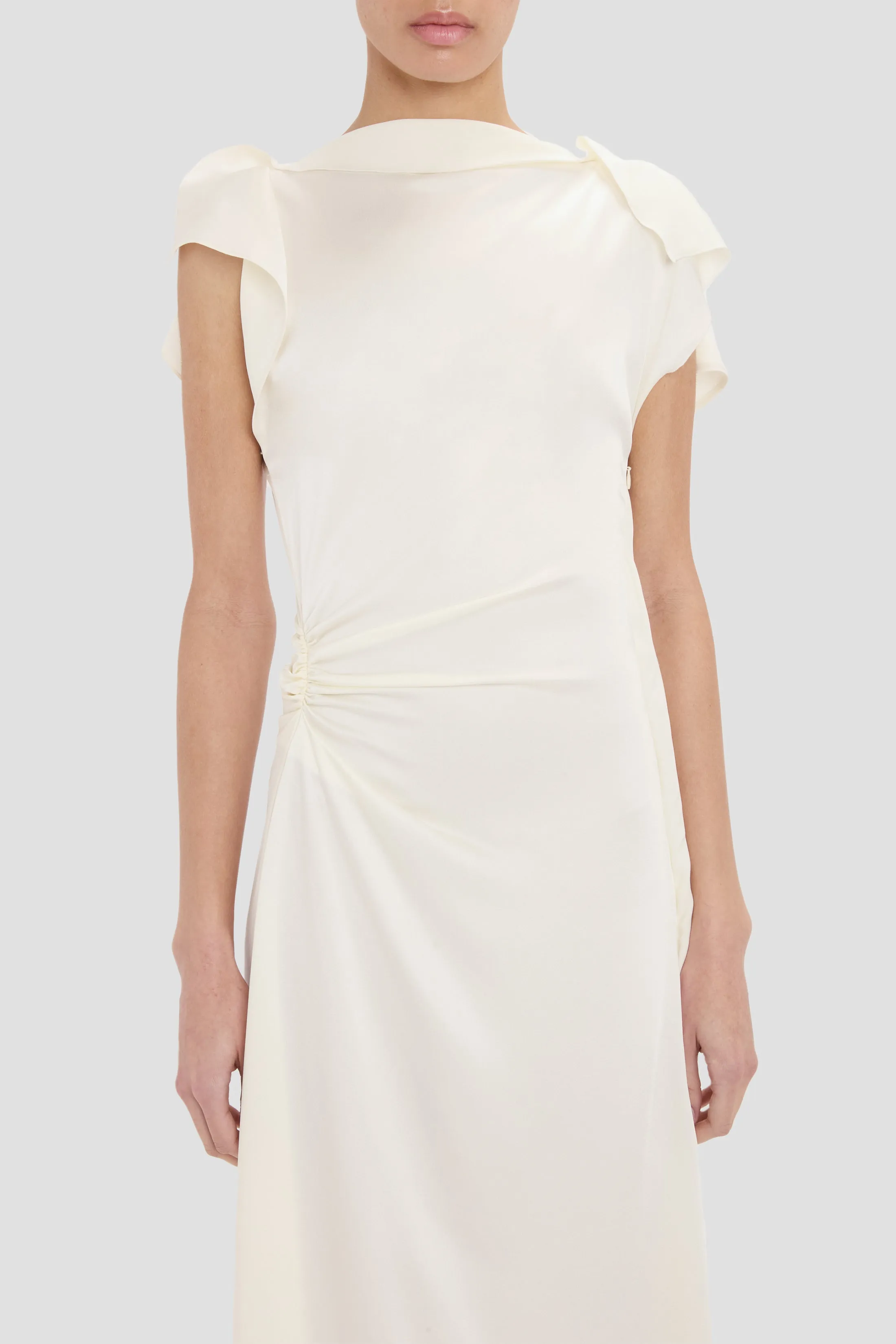 Drape Midi Dress In Ivory sold by Victoria Beckham product image thumbnail 2