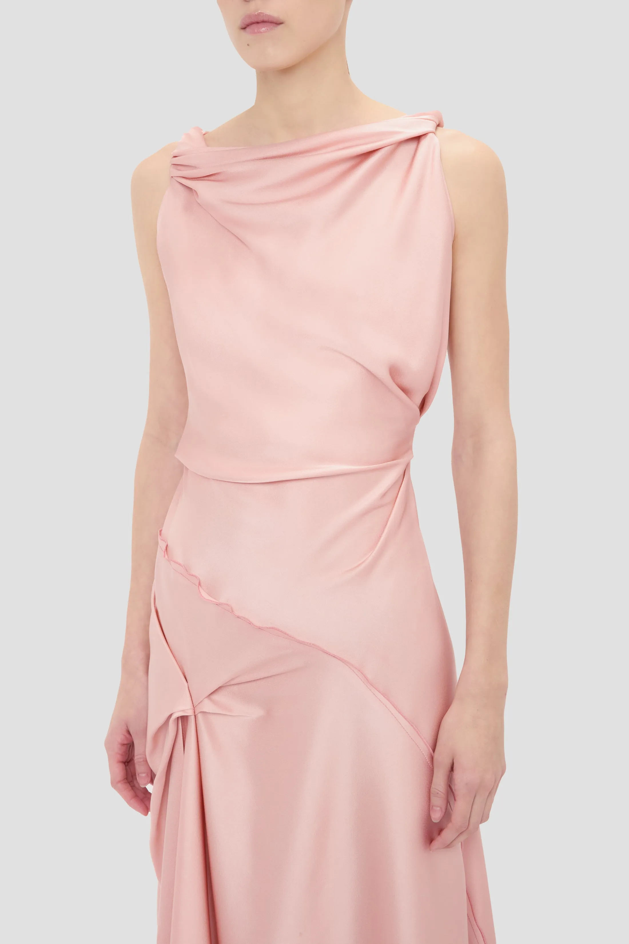 Posy Midi Dress In Dusty Pink sold by Victoria Beckham product image thumbnail 2