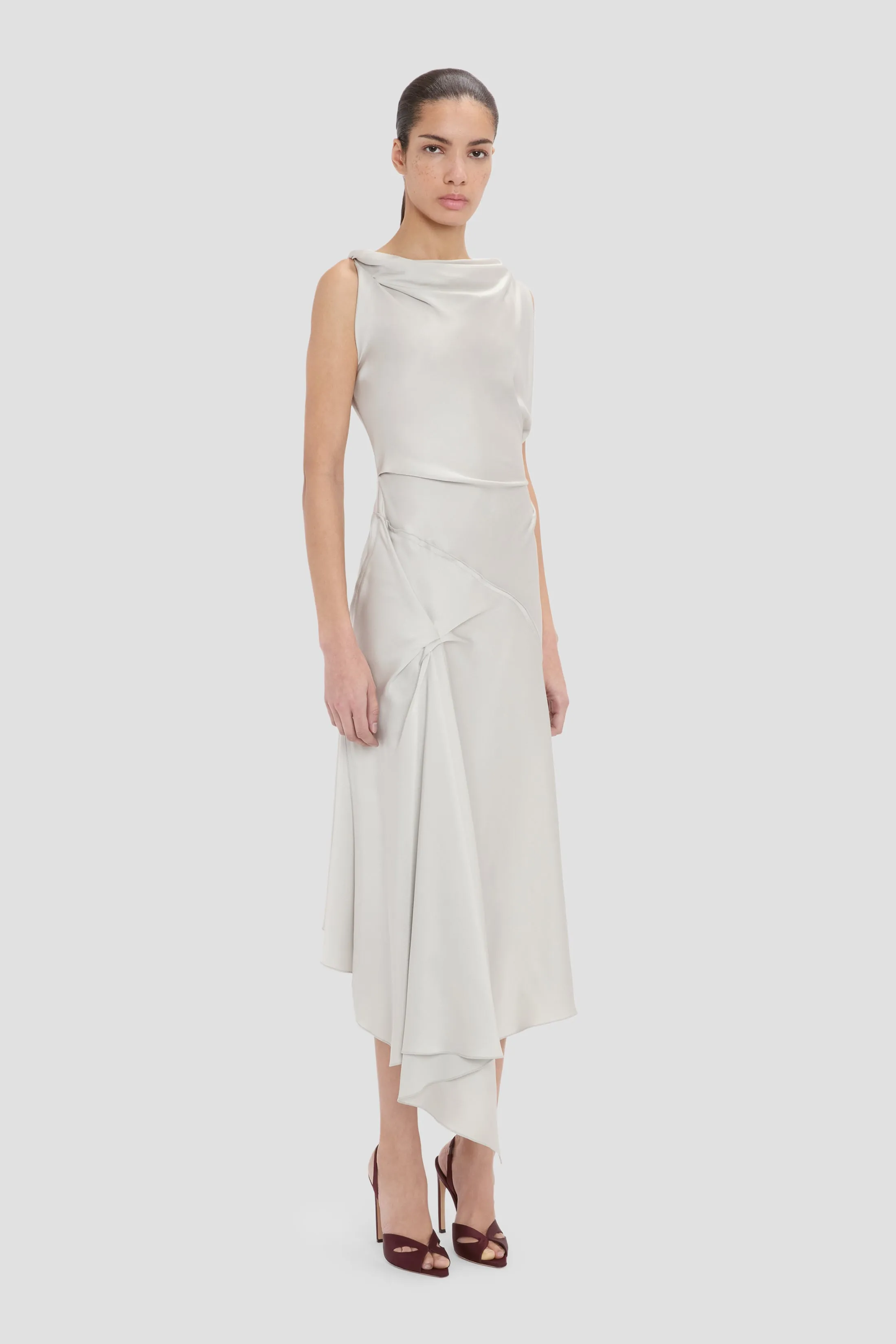 Posy Midi Dress In Magnesium sold by Victoria Beckham product image thumbnail 2