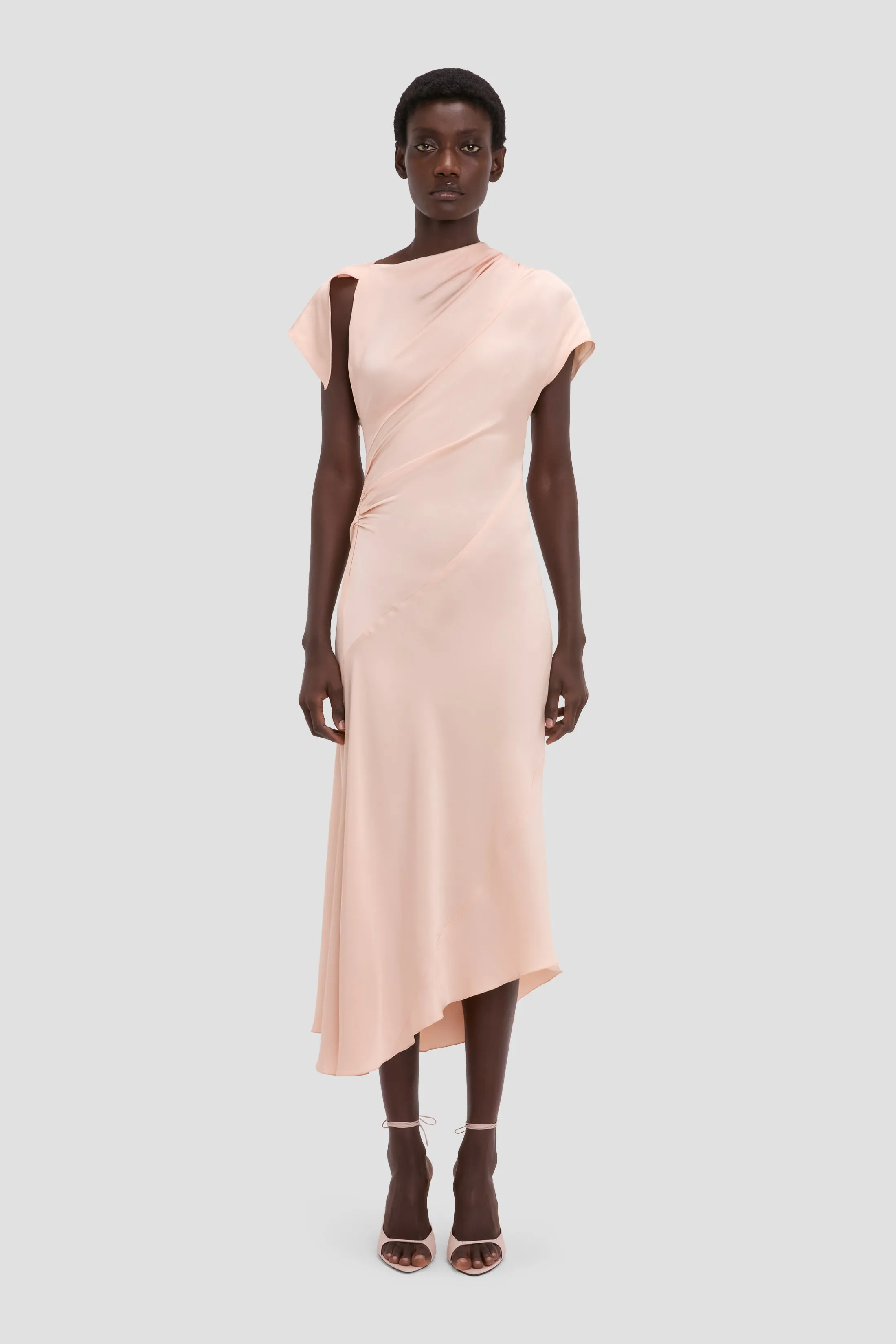 Asymmetric Twist Dress In Blossom sold by Victoria Beckham