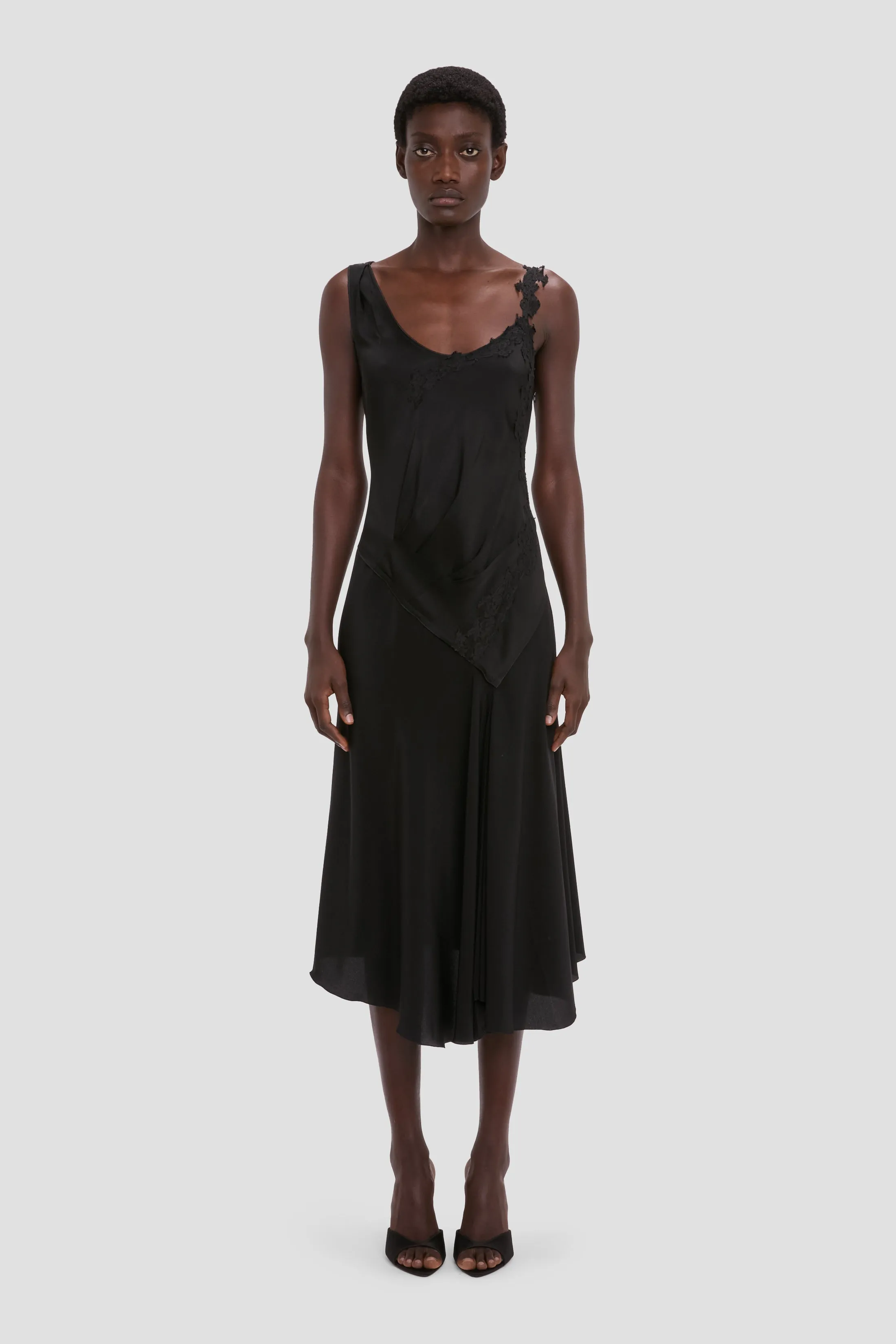 Lace Dress In Black sold by Victoria Beckham