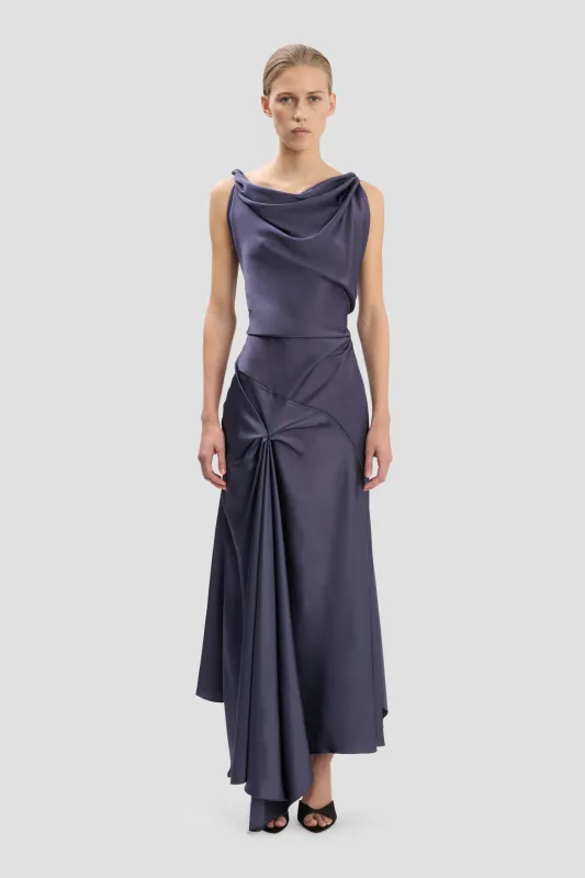 Posy Midi Dress In Eclipse made by Victoria Beckham