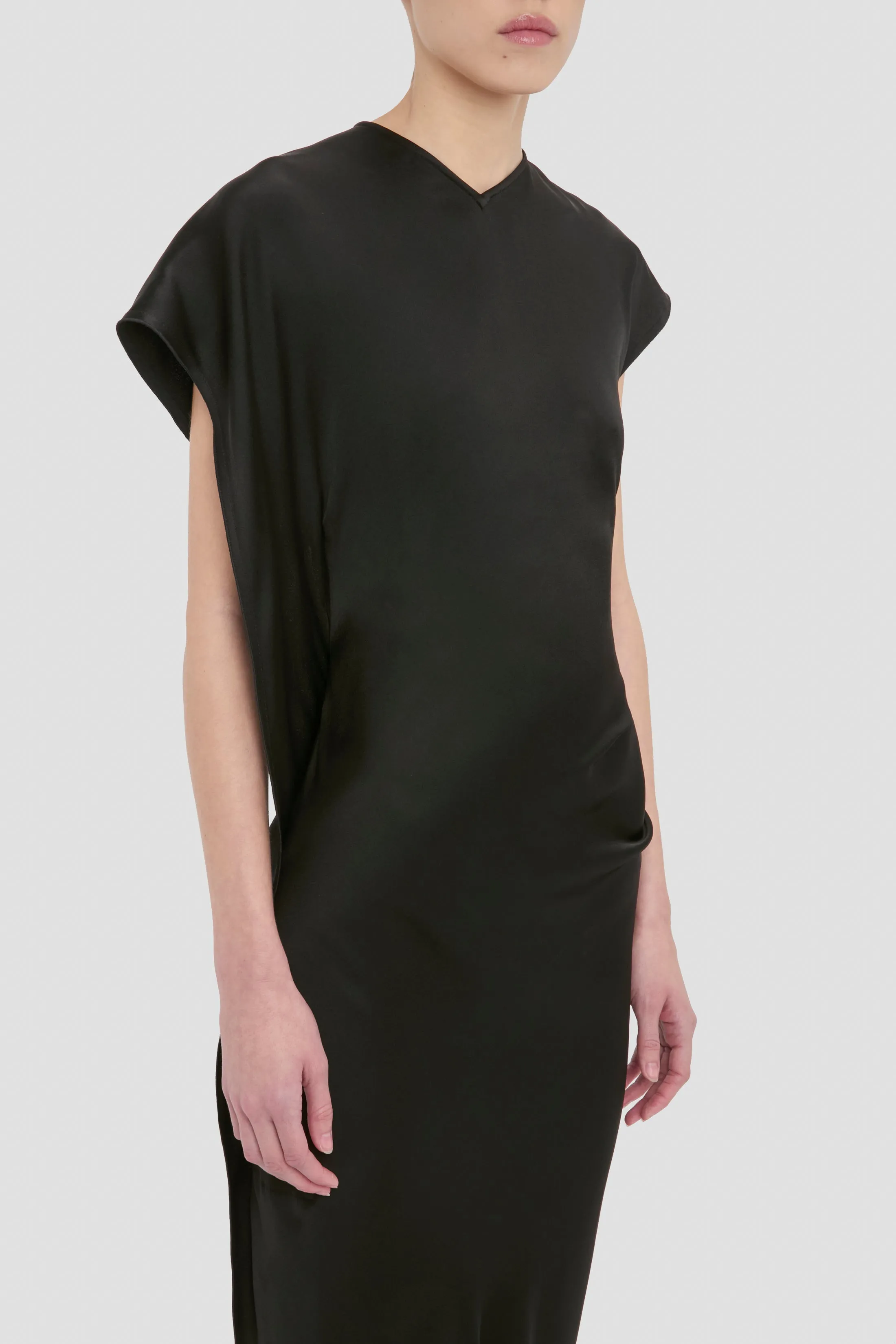 Victoria Midi Dress In Black sold by Victoria Beckham product image thumbnail 3