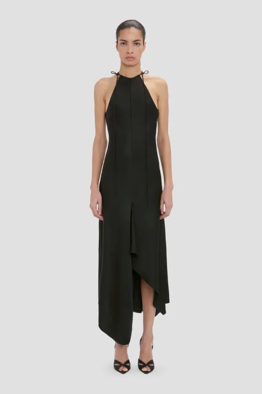 Halter Neck Midi Dress In Black made by Victoria Beckham