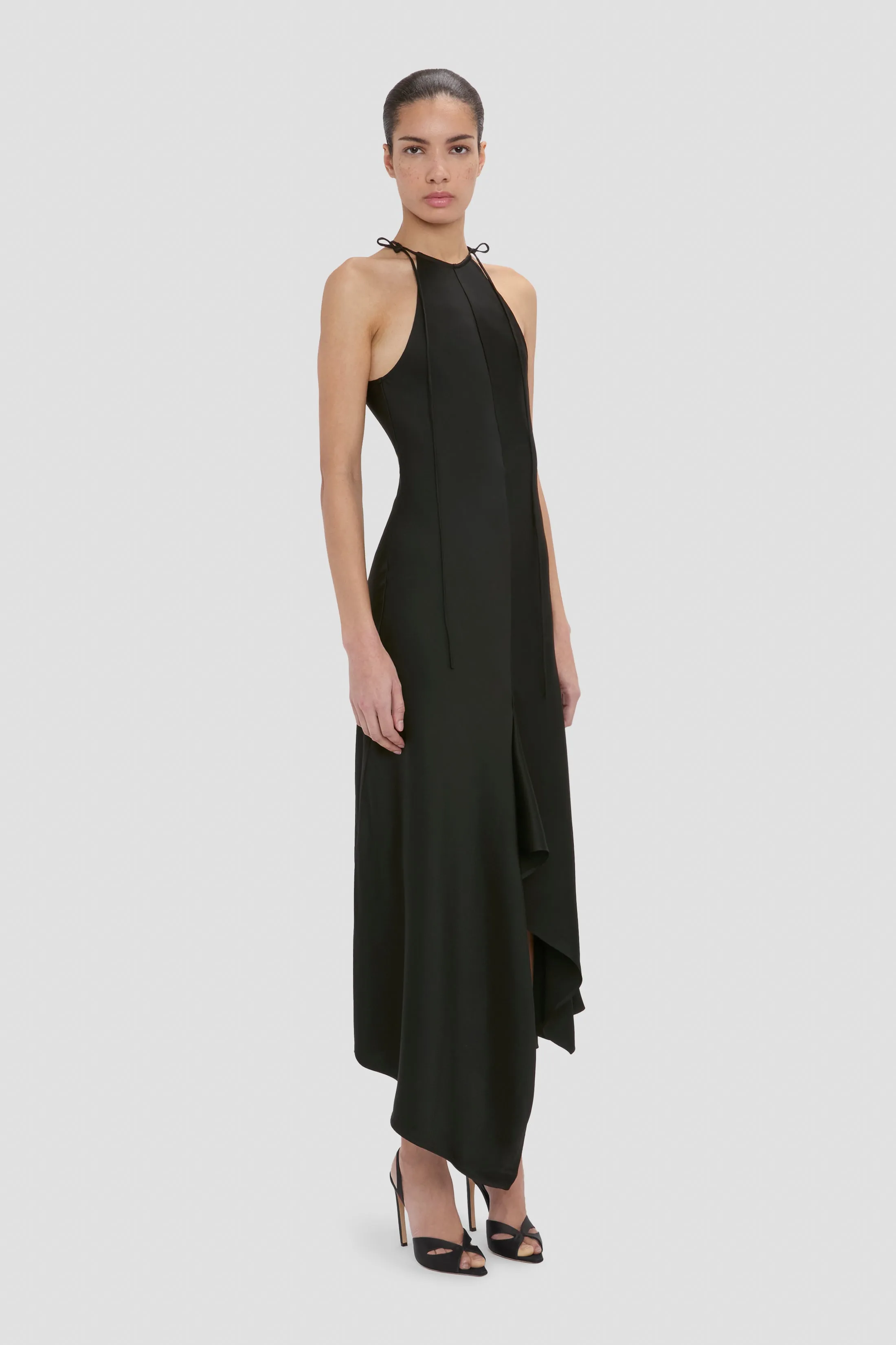 Halter Neck Midi Dress In Black sold by Victoria Beckham product image thumbnail 2