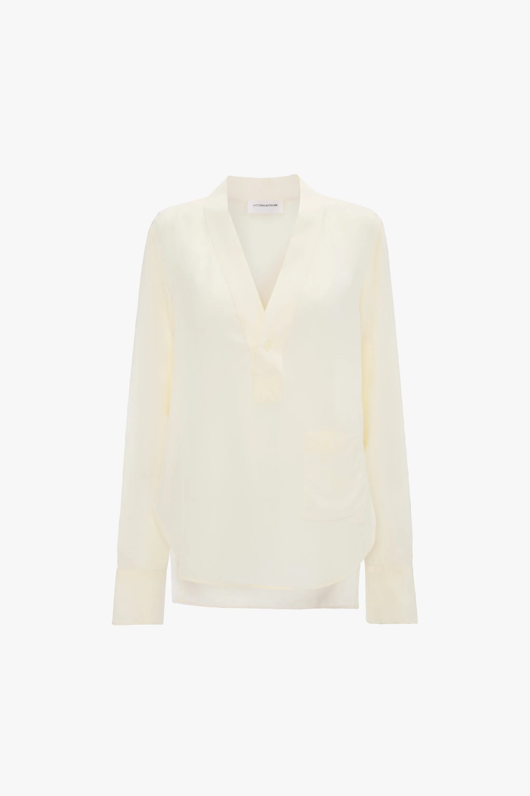 V-Neck Blouse In Ivory sold by Victoria Beckham product image thumbnail 5