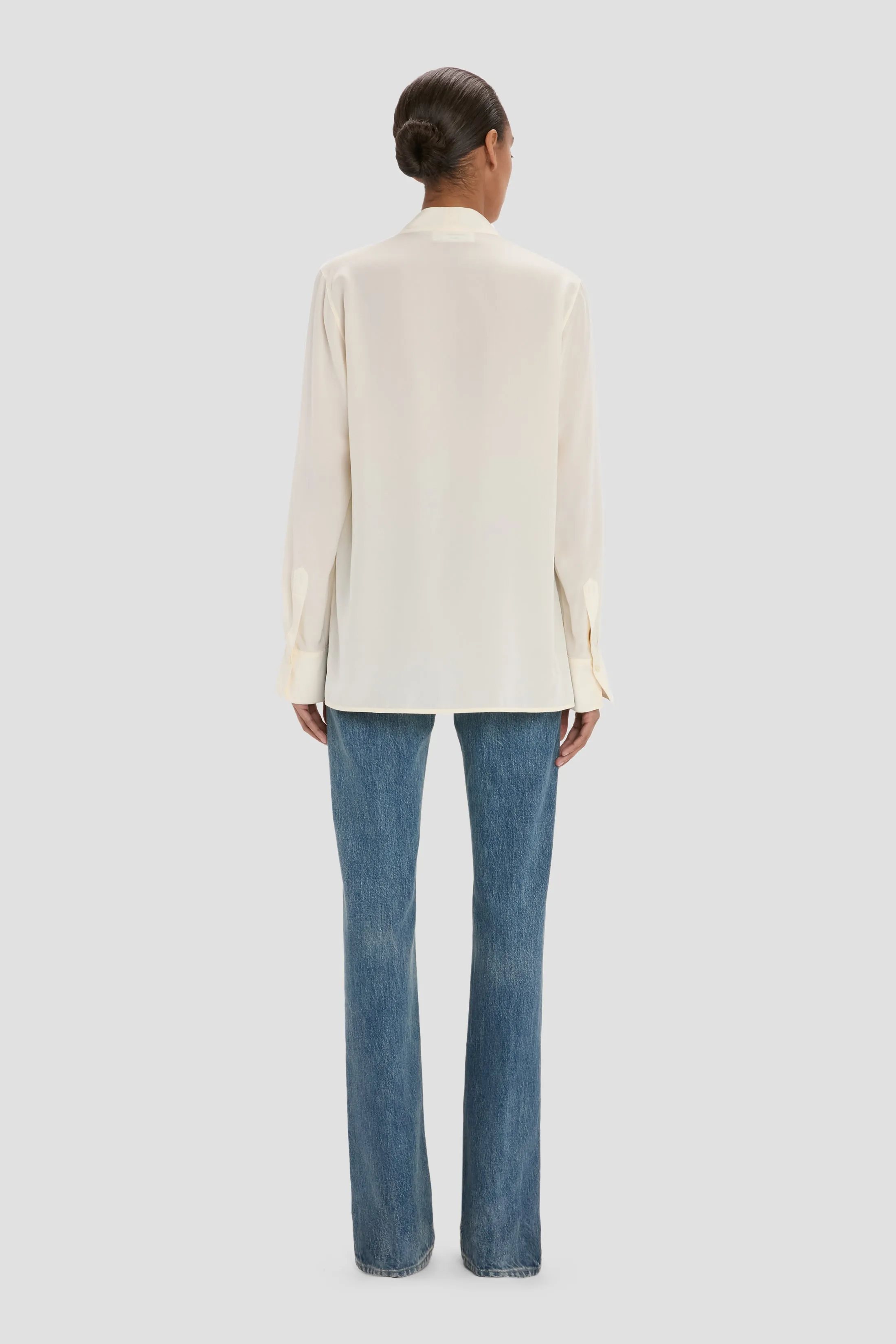 V-Neck Blouse In Ivory sold by Victoria Beckham product image thumbnail 4
