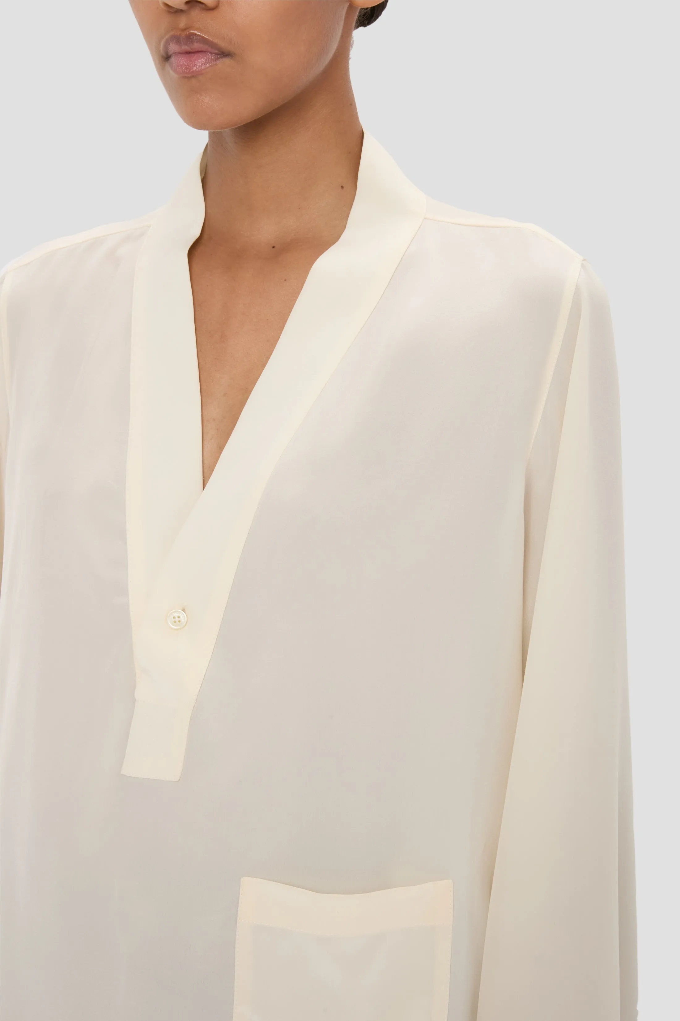 V-Neck Blouse In Ivory sold by Victoria Beckham product image thumbnail 3