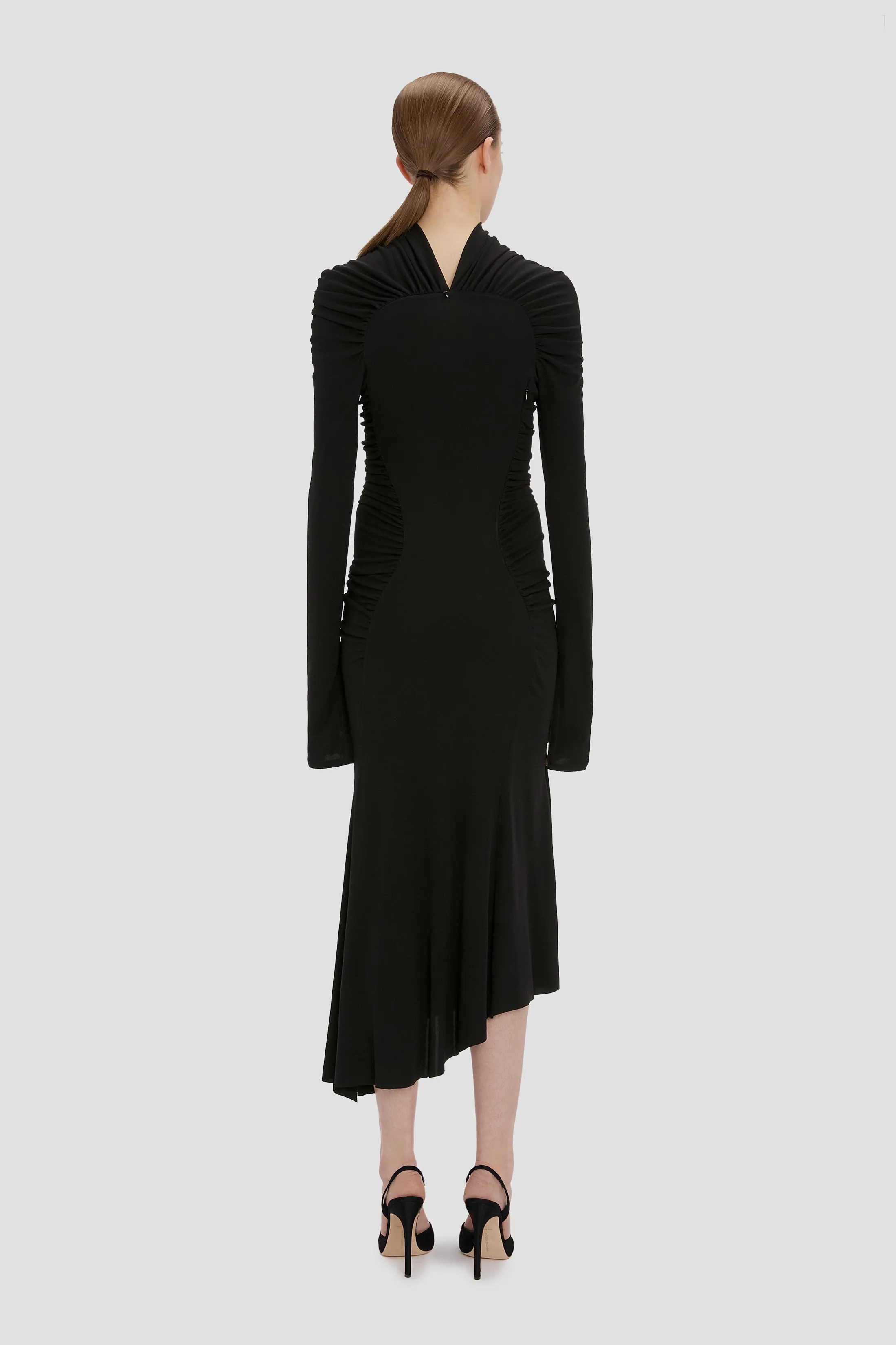 High Neck Midi Dress In Black sold by Victoria Beckham product image thumbnail 4