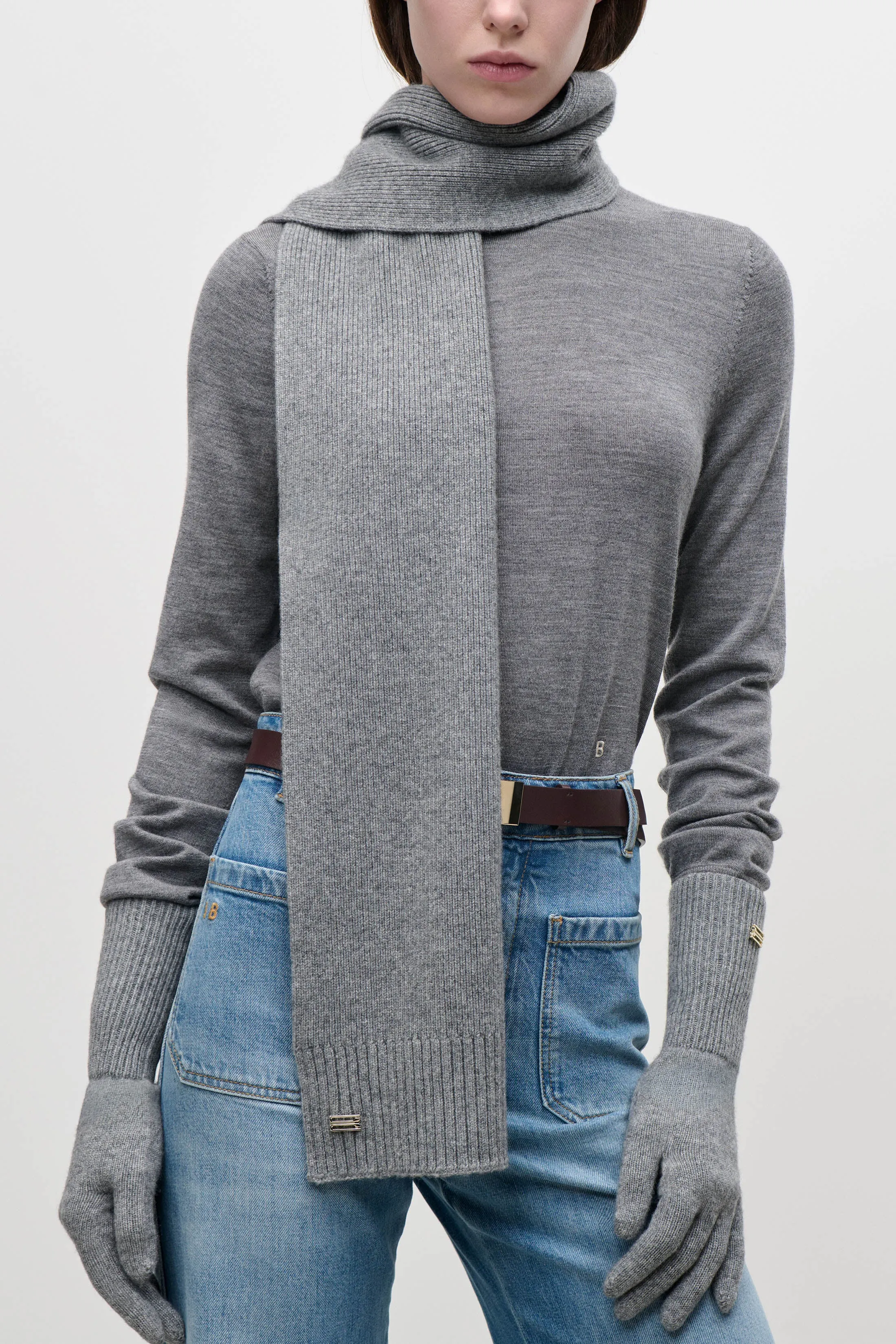 Scarf In Mid Grey sold by Victoria Beckham product image thumbnail 2