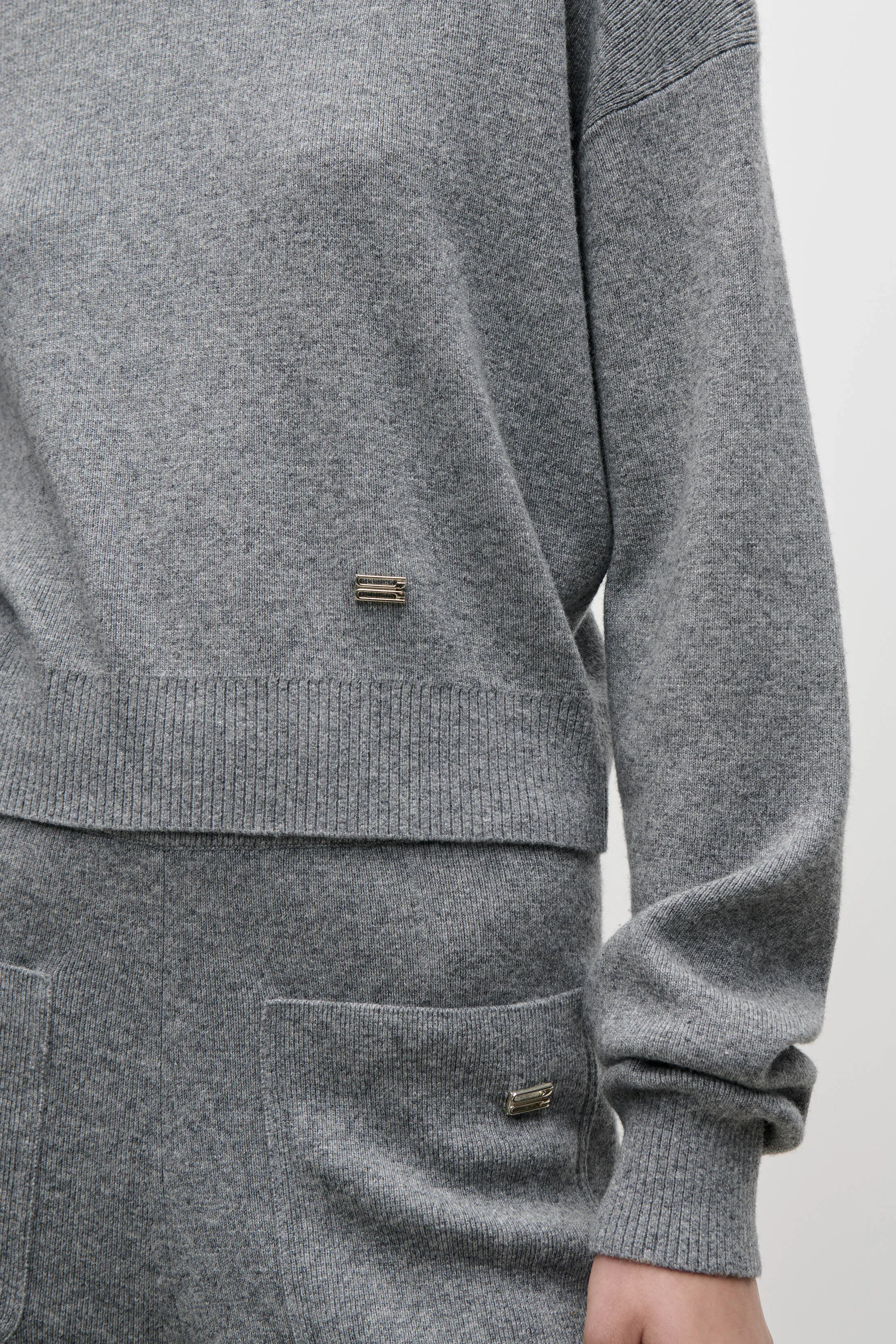 Luna Jumper In Mid Grey sold by Victoria Beckham product image thumbnail 3