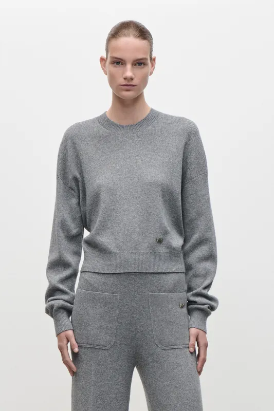 Luna Jumper In Mid Grey made by Victoria Beckham