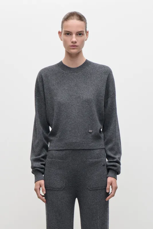 Luna Jumper In Dark Grey made by Victoria Beckham