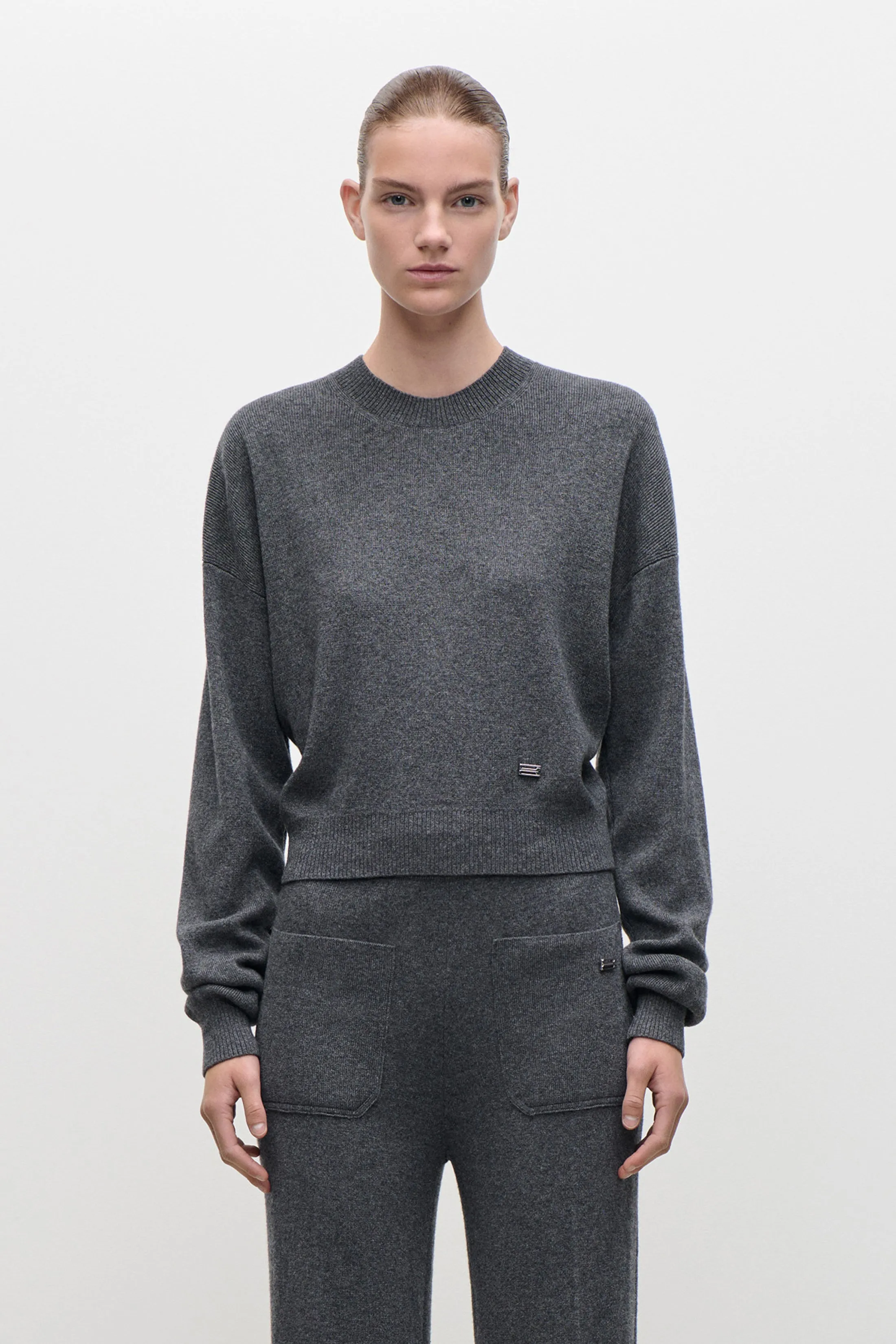 Luna Jumper In Dark Grey sold by Victoria Beckham