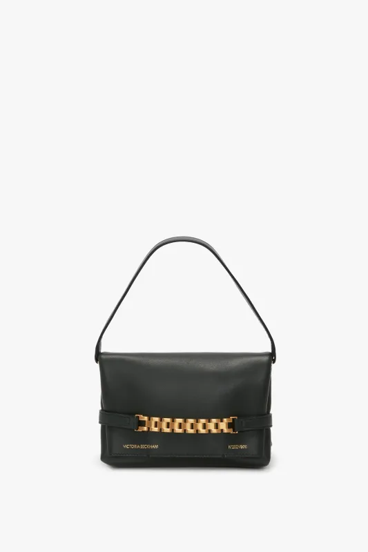 Mini Chain Pouch In Petrol Blue Leather made by Victoria Beckham