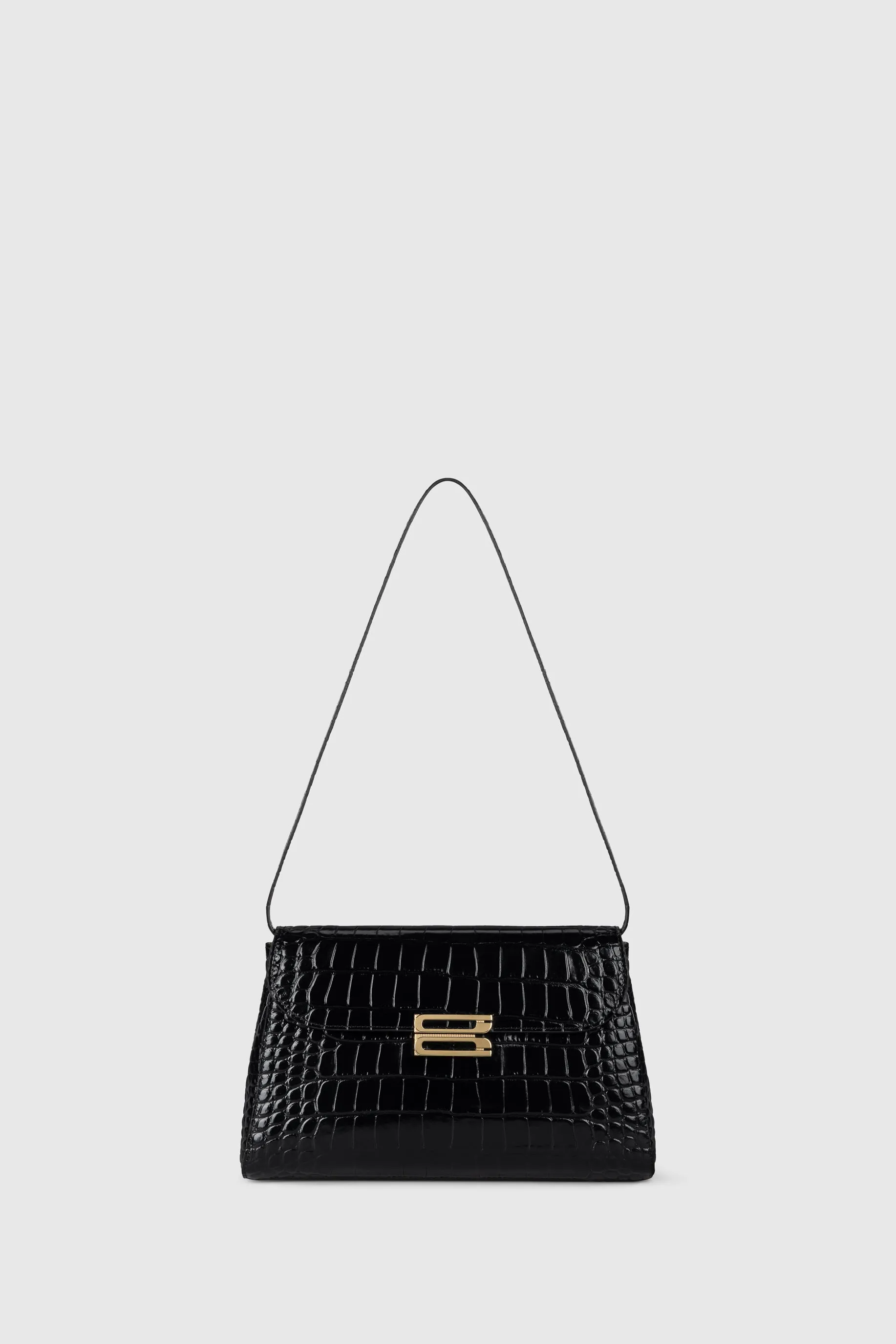 Dorian Trapeze Bag Croc Embossed Leather sold by Victoria Beckham