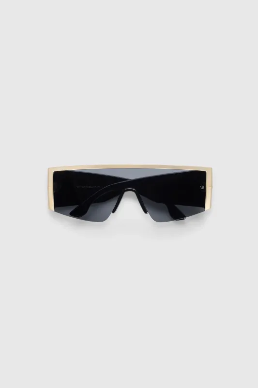 Oversized Mask Frame In Gold Black made by Victoria Beckham