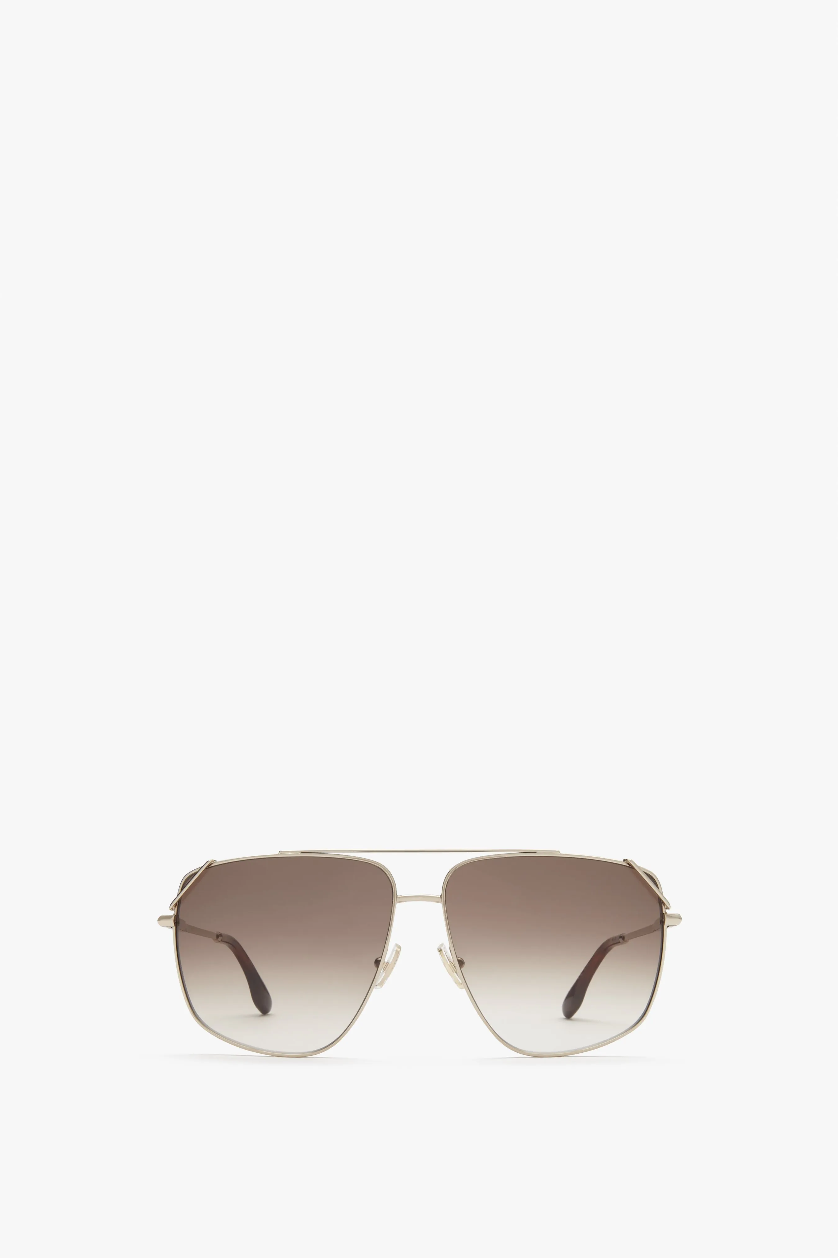 Classic V Metal Navigator Sunglasses in Gold and Chocolate sold by Victoria Beckham