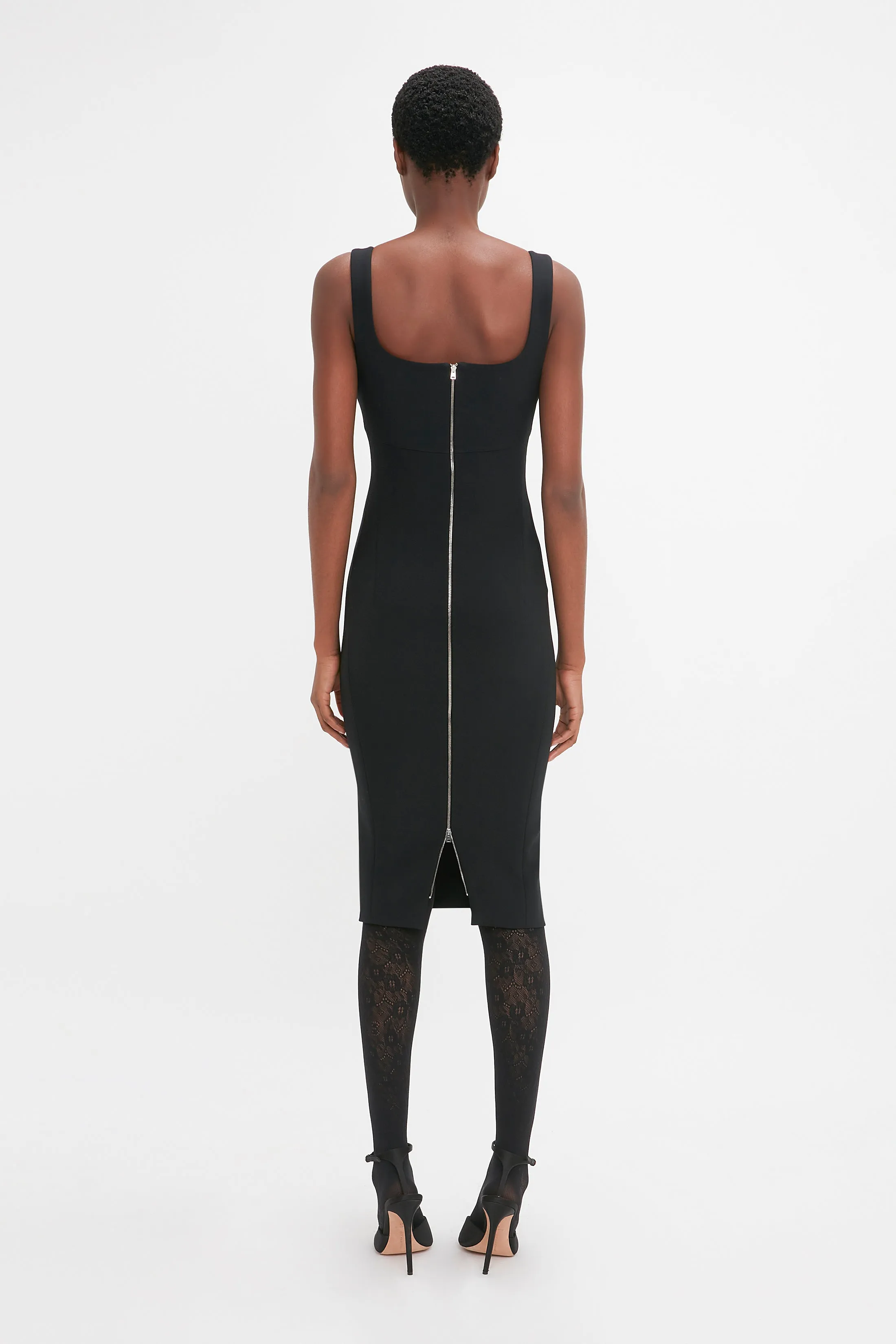 Fitted T-Shirt Dress In Black sold by Victoria Beckham product image thumbnail 3