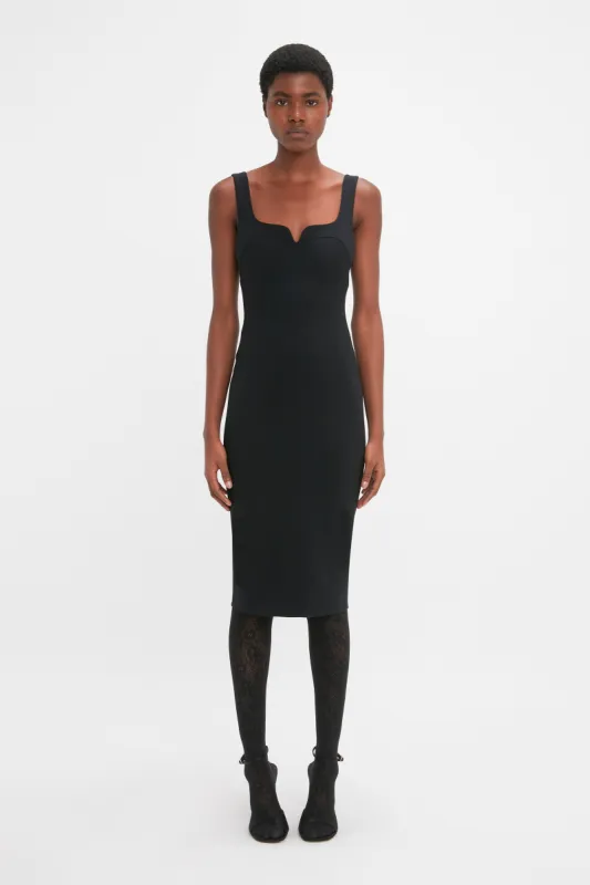 Fitted T-Shirt Dress In Black sold by Victoria Beckham