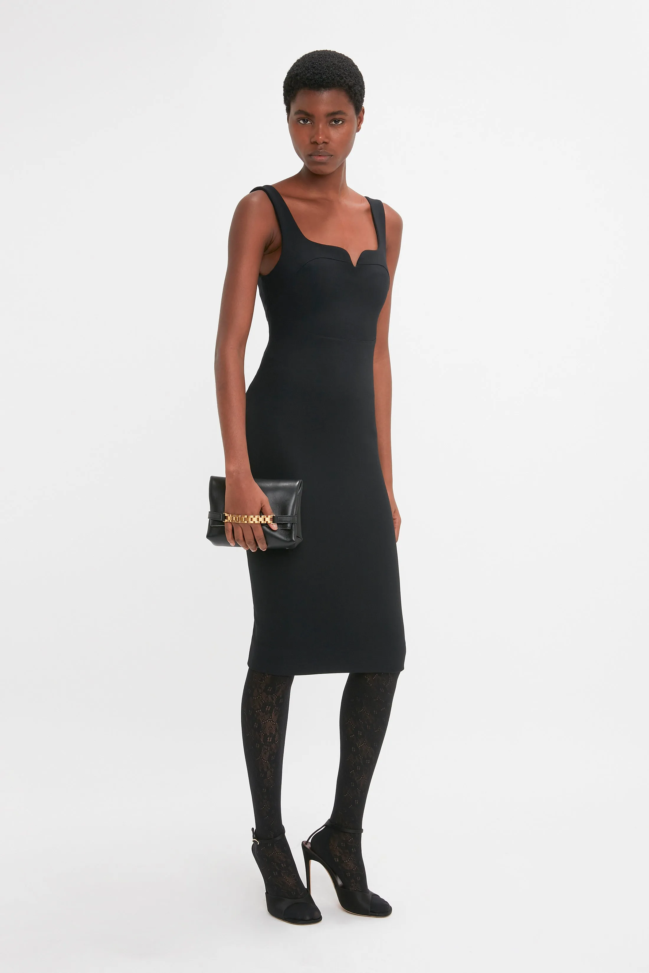 Fitted T-Shirt Dress In Black sold by Victoria Beckham product image thumbnail 4