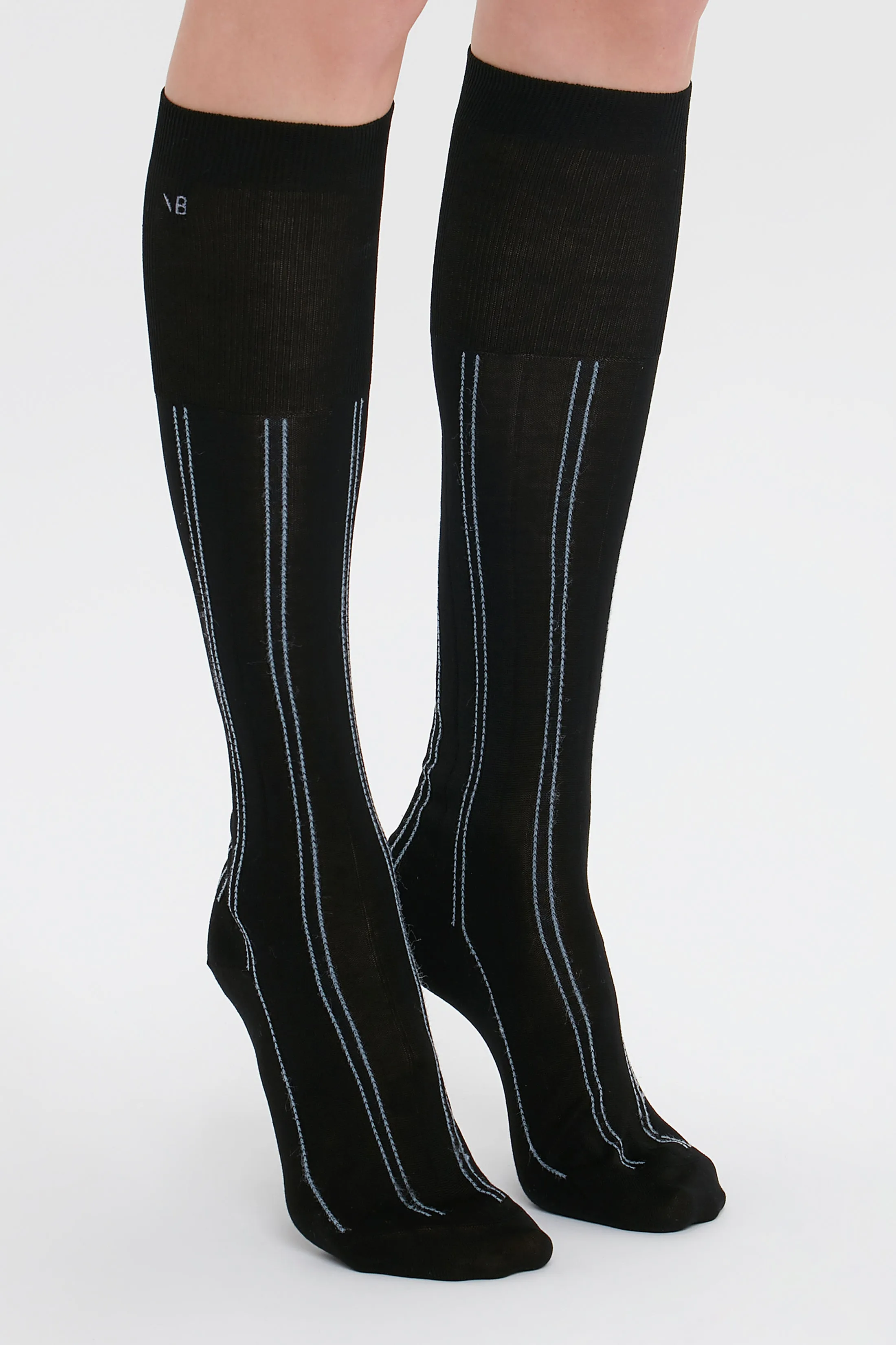 Superfine Rib Socks In Black sold by Victoria Beckham product image thumbnail 2